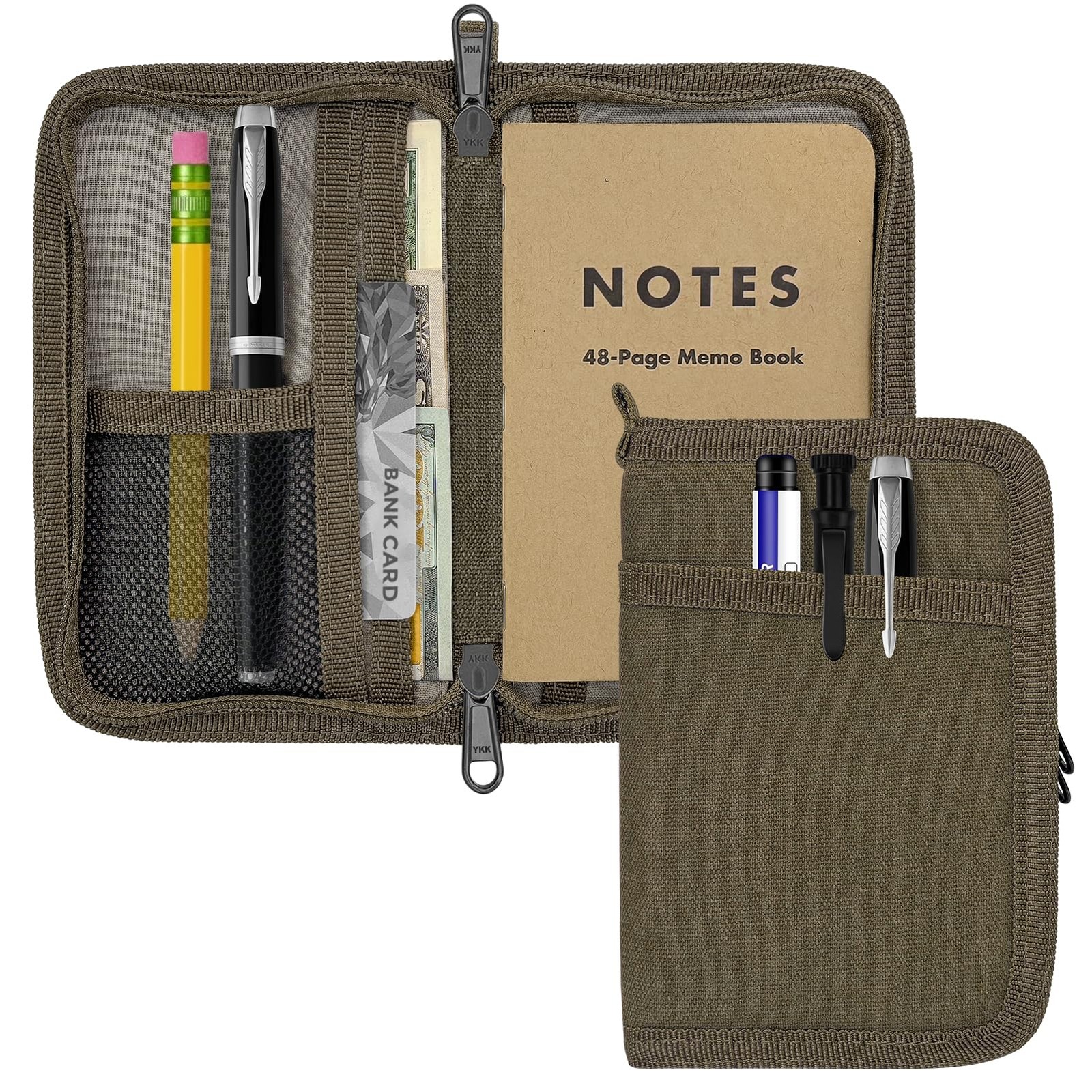 Waxed Canvas Journal Cover for Field Notes, Moleskine, 3.5×5.5, Water