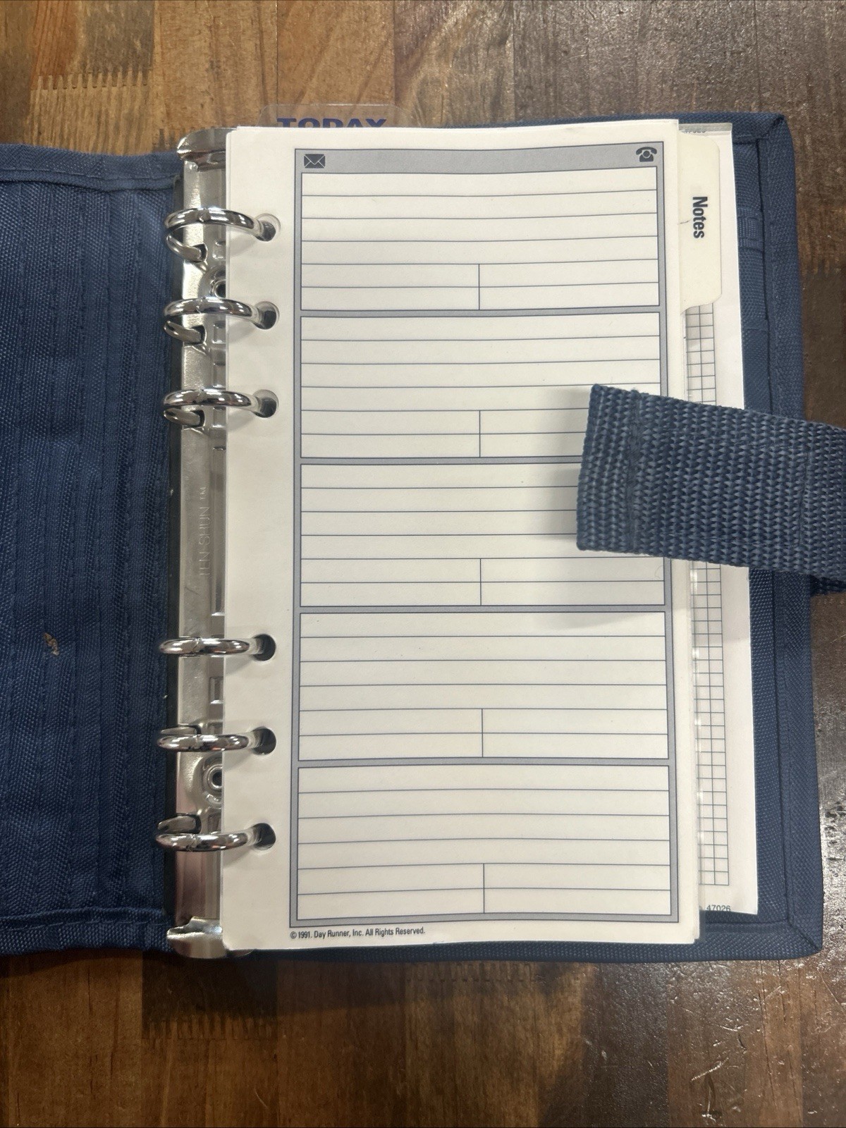 Mead Five Star First Gear Hook And Loop Strap Planner Small Blue Organizer