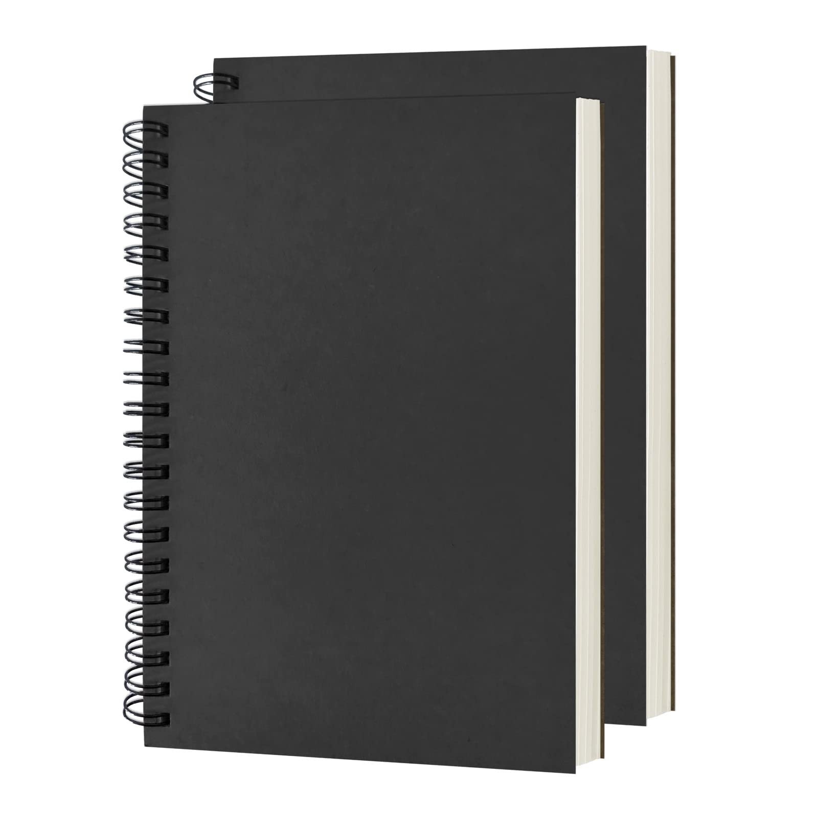 DSTELIN Blank Spiral Notebook 2-Pack Soft Cover Sketch book 100 Pages / 50 Sh…