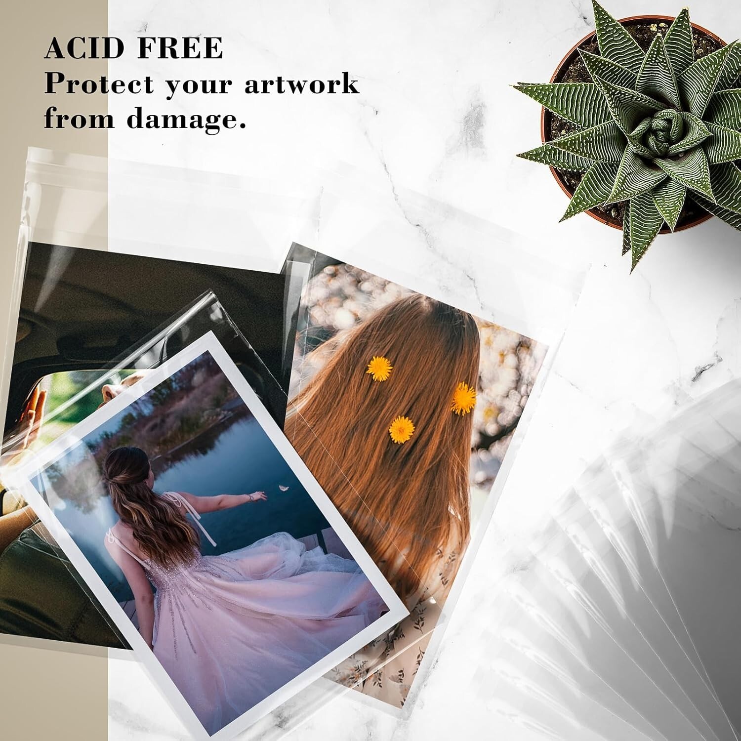 Durable 6×5 Self-Sealing Cellophane Bags – 100 Pack for Photos & Documents