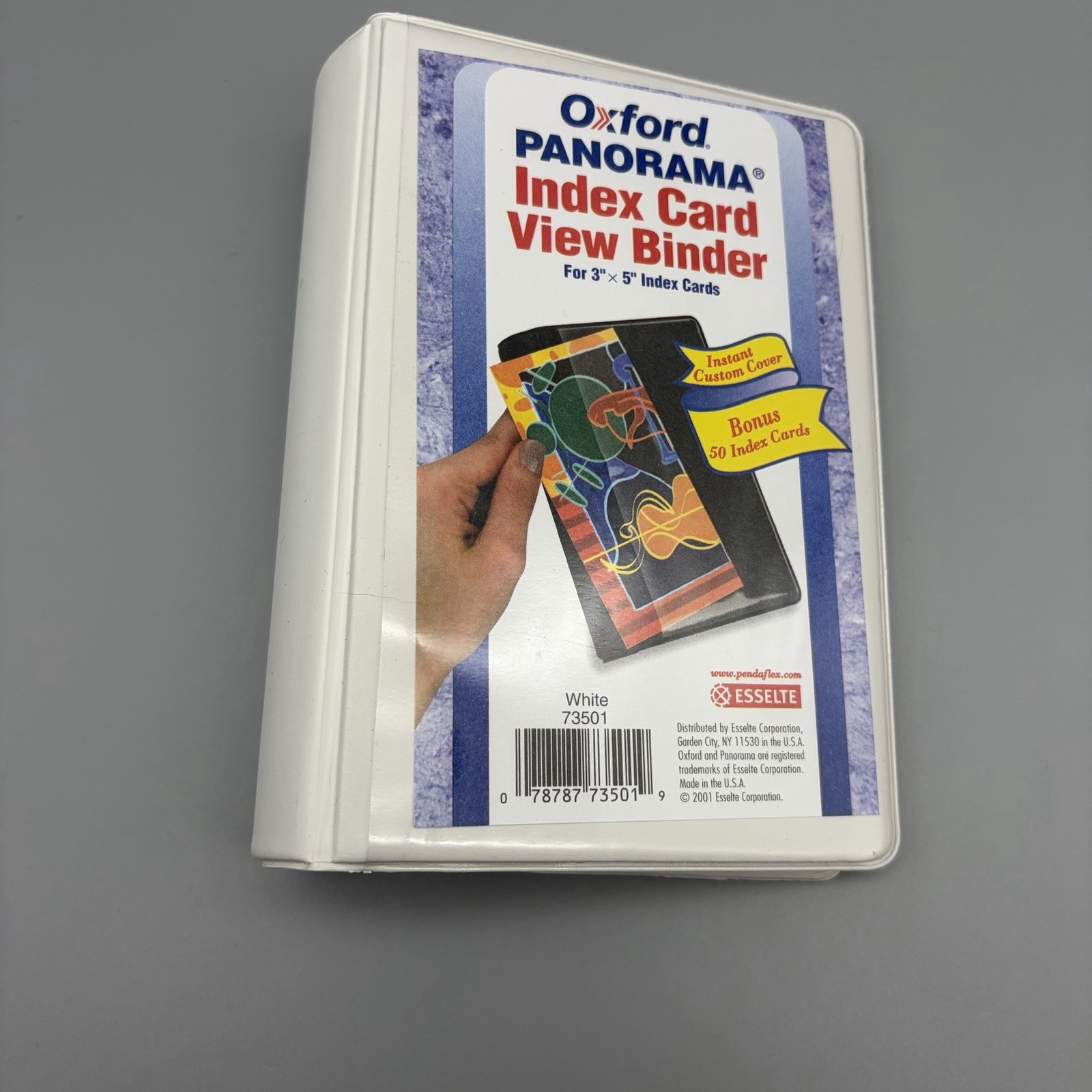 Vintage 2001 Oxford Index Card Binder 3×5″ White Pair Of 2 NEW READ
