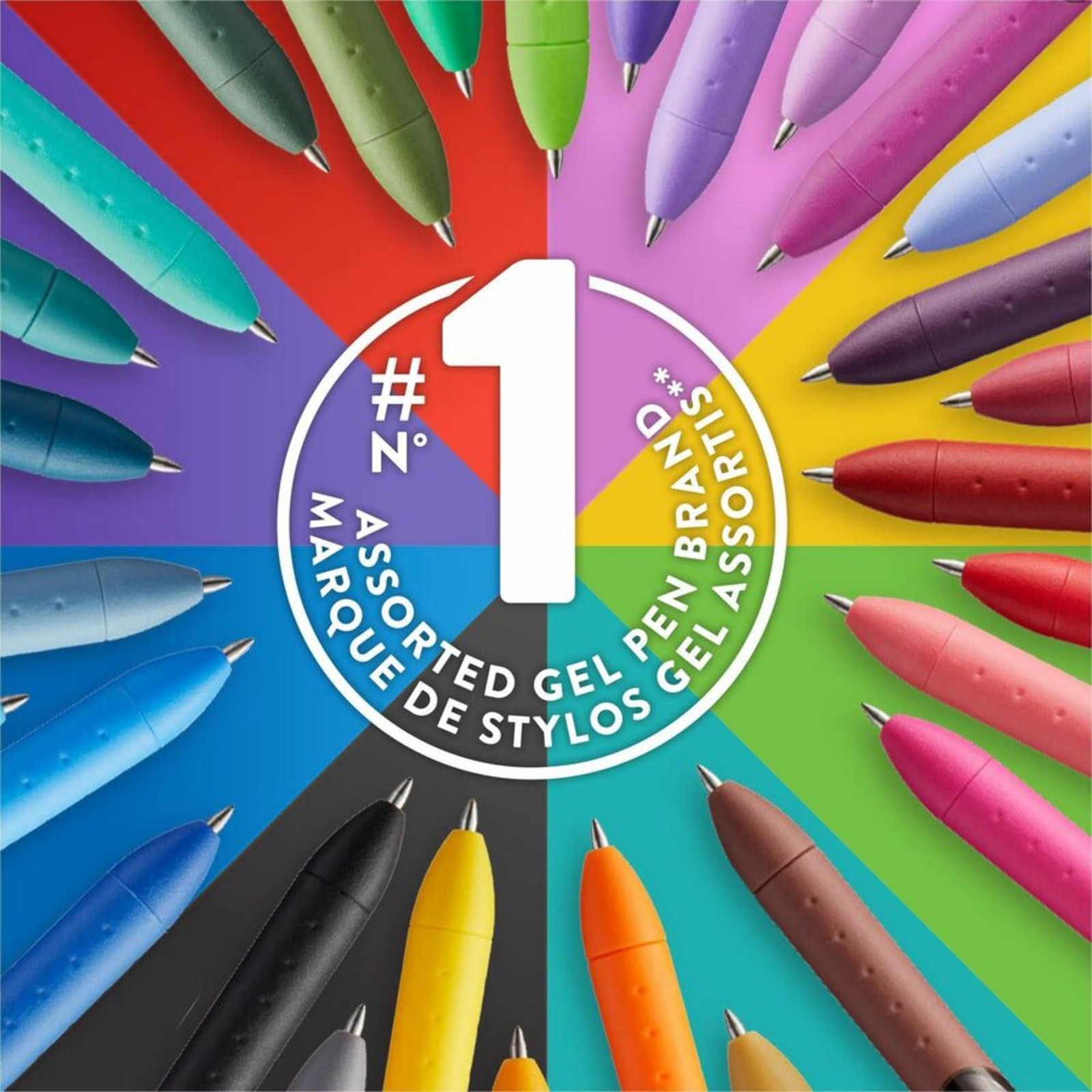 Paper Mate InkJoy Gel Pens, Medium Point, 0.7 1 Count (Pack of 4), Assorted