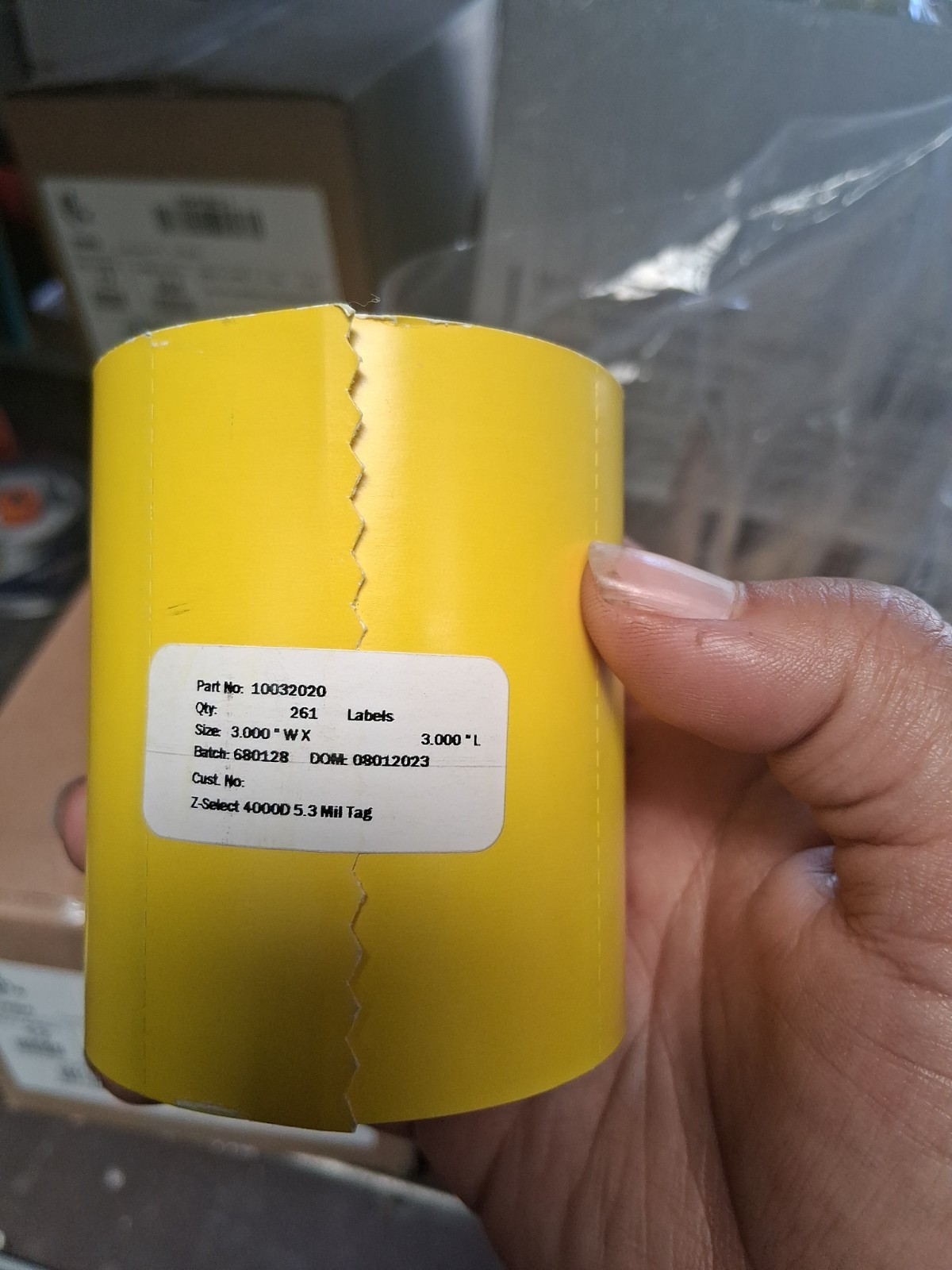 Zebra Z-select 4000D Roll Of 5.3 Mil Tags