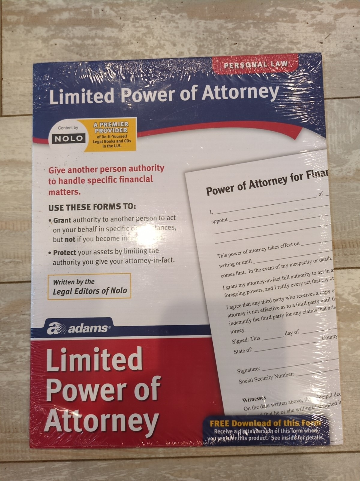 Adams Limited Power of Attorney, Forms and Instructions (LF240)