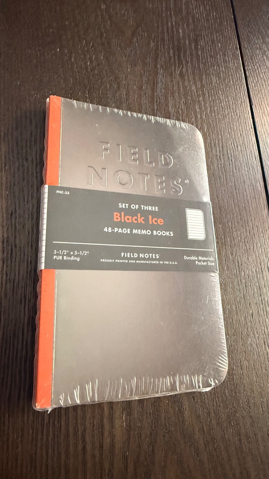 Field Notes FNC-33 “Black Ice” 3-pack *SEALED* NEW