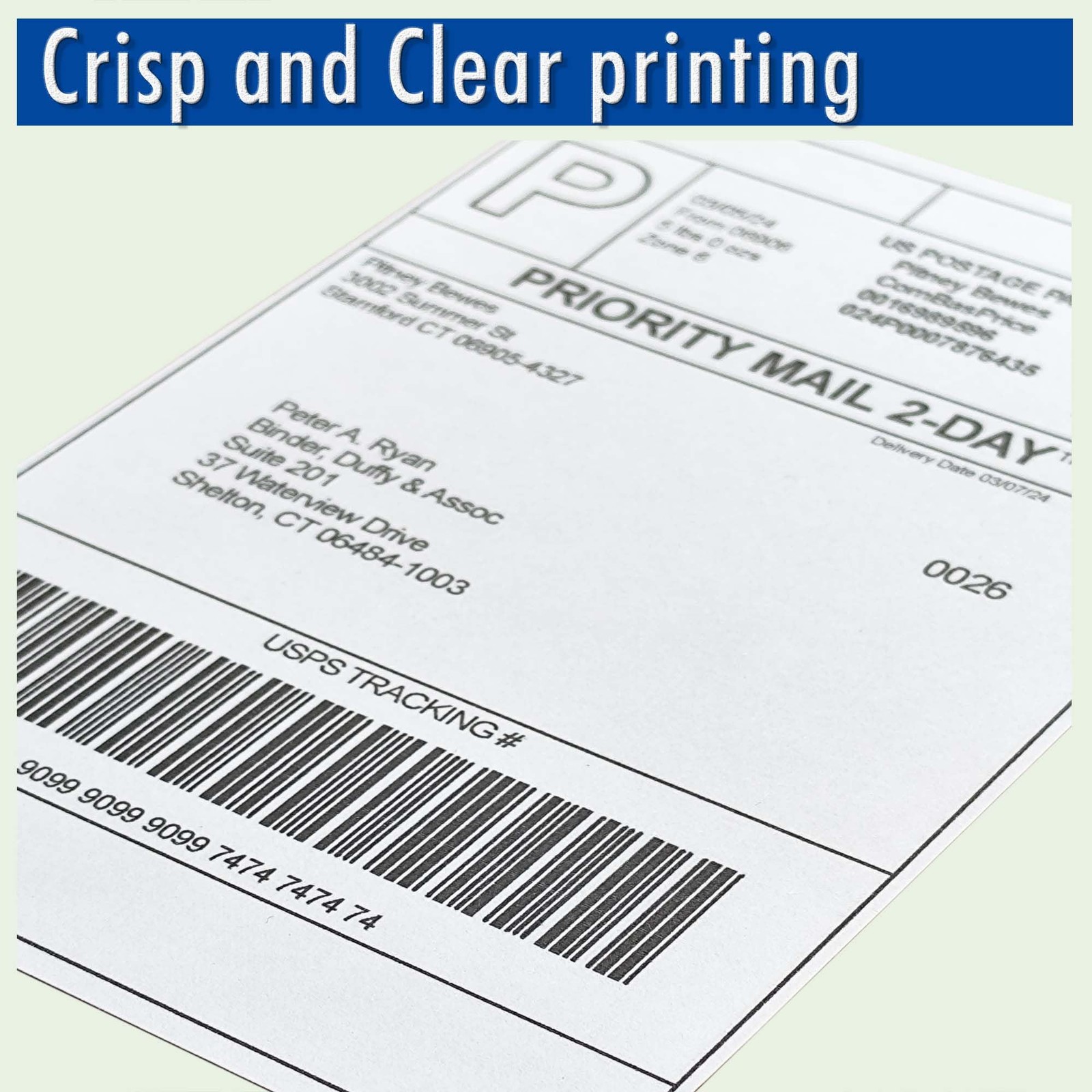 4×6 inch Shipping Labels, Laser and Inkjet Printer Compatible, 4″x6″, White