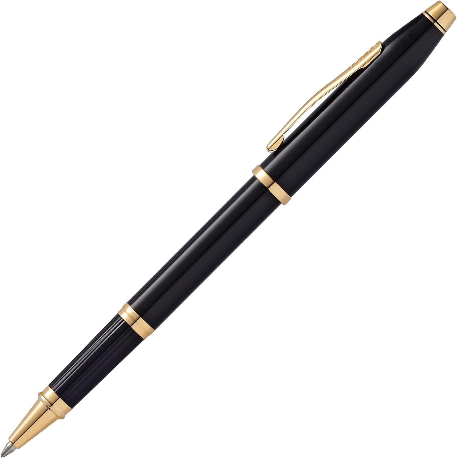 Cross Century II Luxury Medalist Rollerball Pen Black 23KT Gold Plated Trim Gift