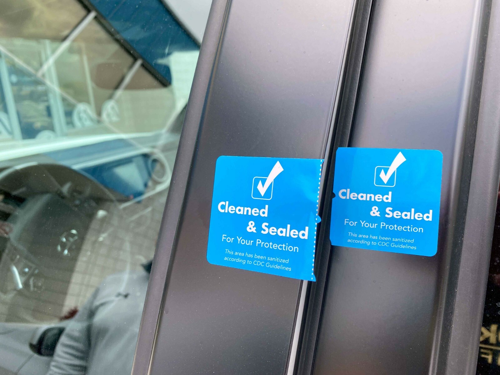 Cleaned & Sealed Tamper Seal Blue Safety Labels | 2 x 4″ inch – 500 Pack
