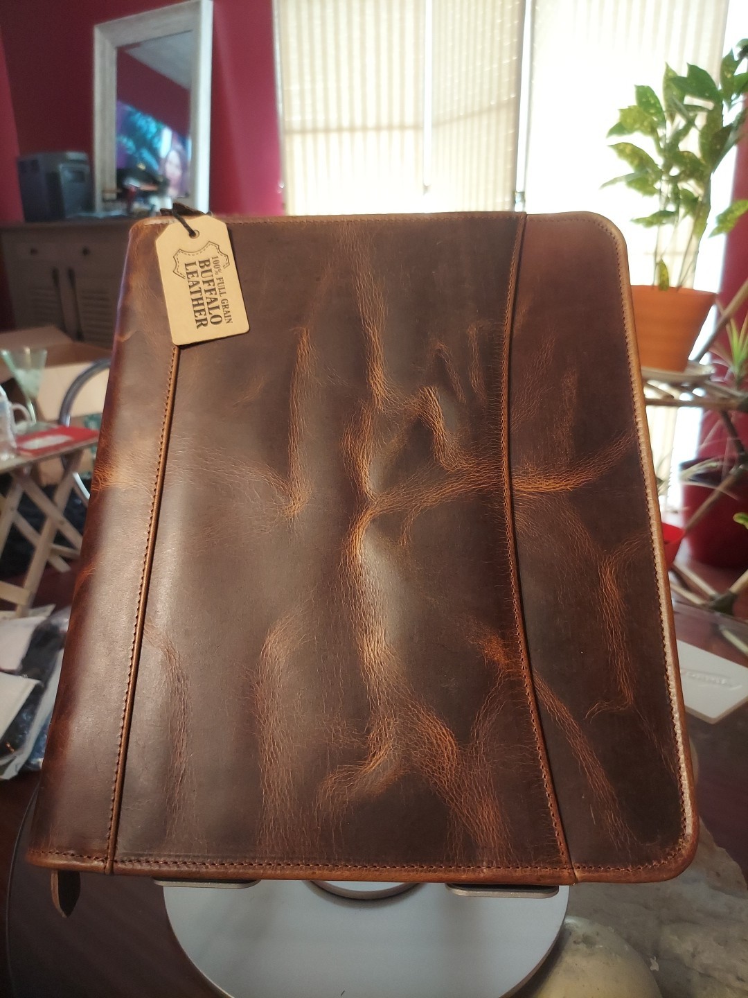 LEATHERTOWN Buffalo Leather Portfolio Folder Business Executive Organizer Case