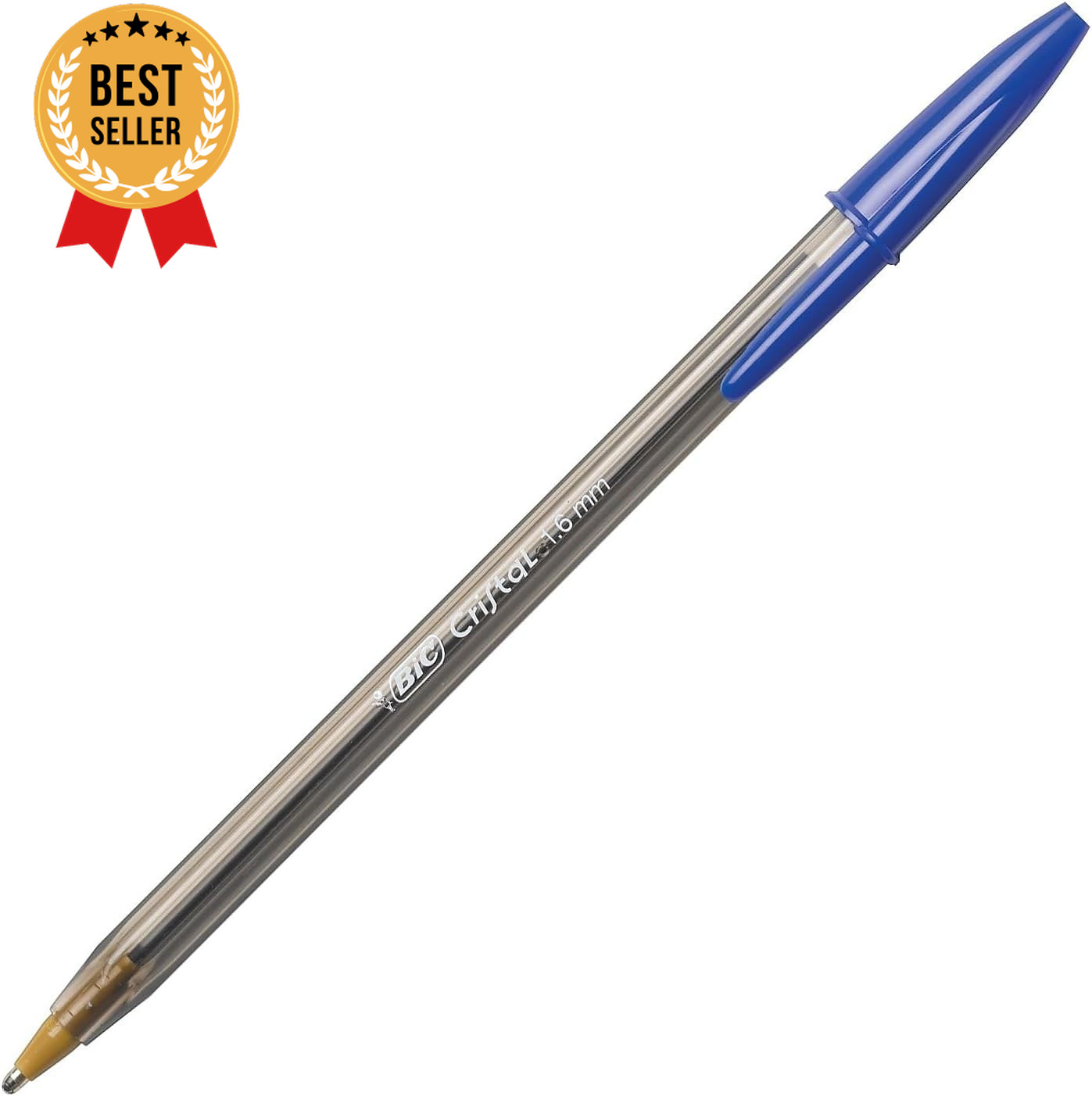 24 Pack Cristal Xtra Bold Ballpoint Pens 1.6mm Blue Ink Smooth Writing Office