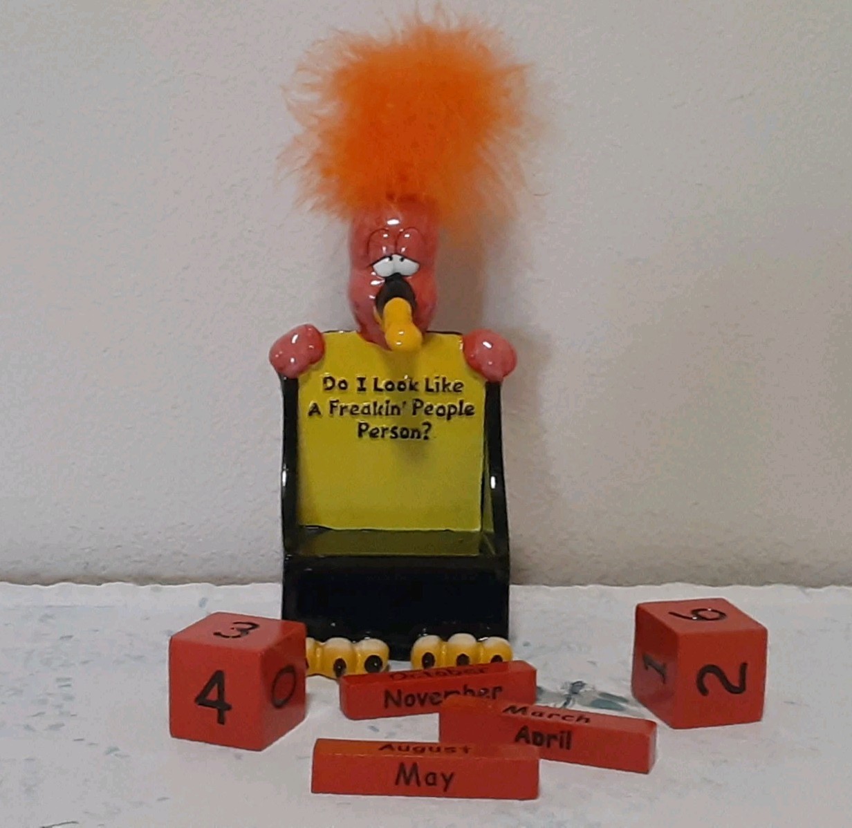 Vintage Perpetual Desk Calendar “Do I Look Like A Freakin’ People Person” Used