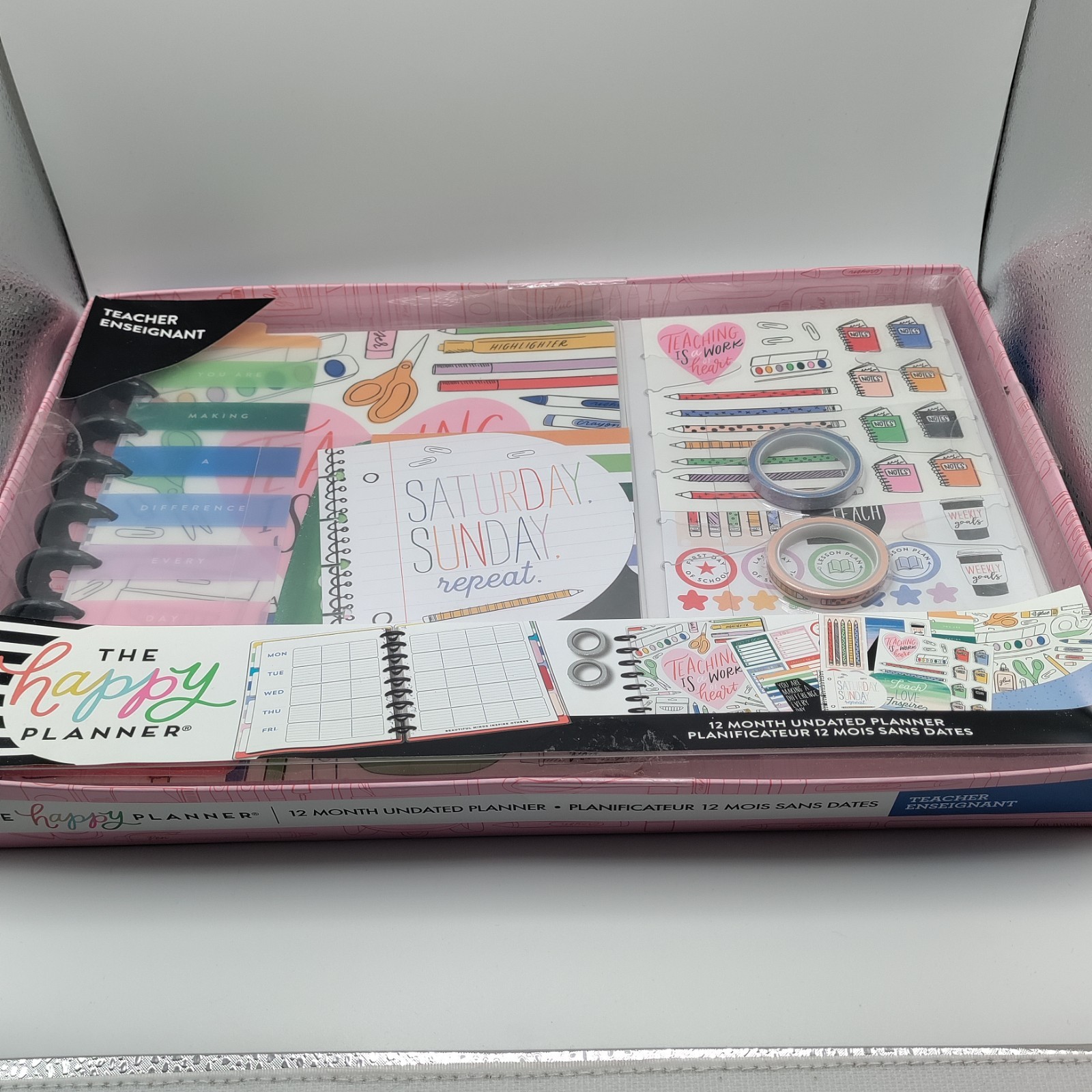 The Happy Planner 12-Month Undated Teacher Planner W/Accessories-See Description