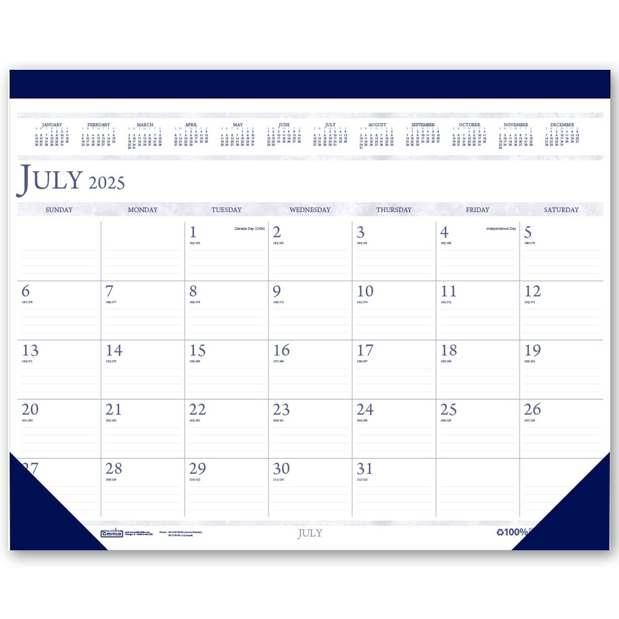 House of Doolittle 155 HOD155 2025-2026 22×17″ Academic Desk Pad Calendar