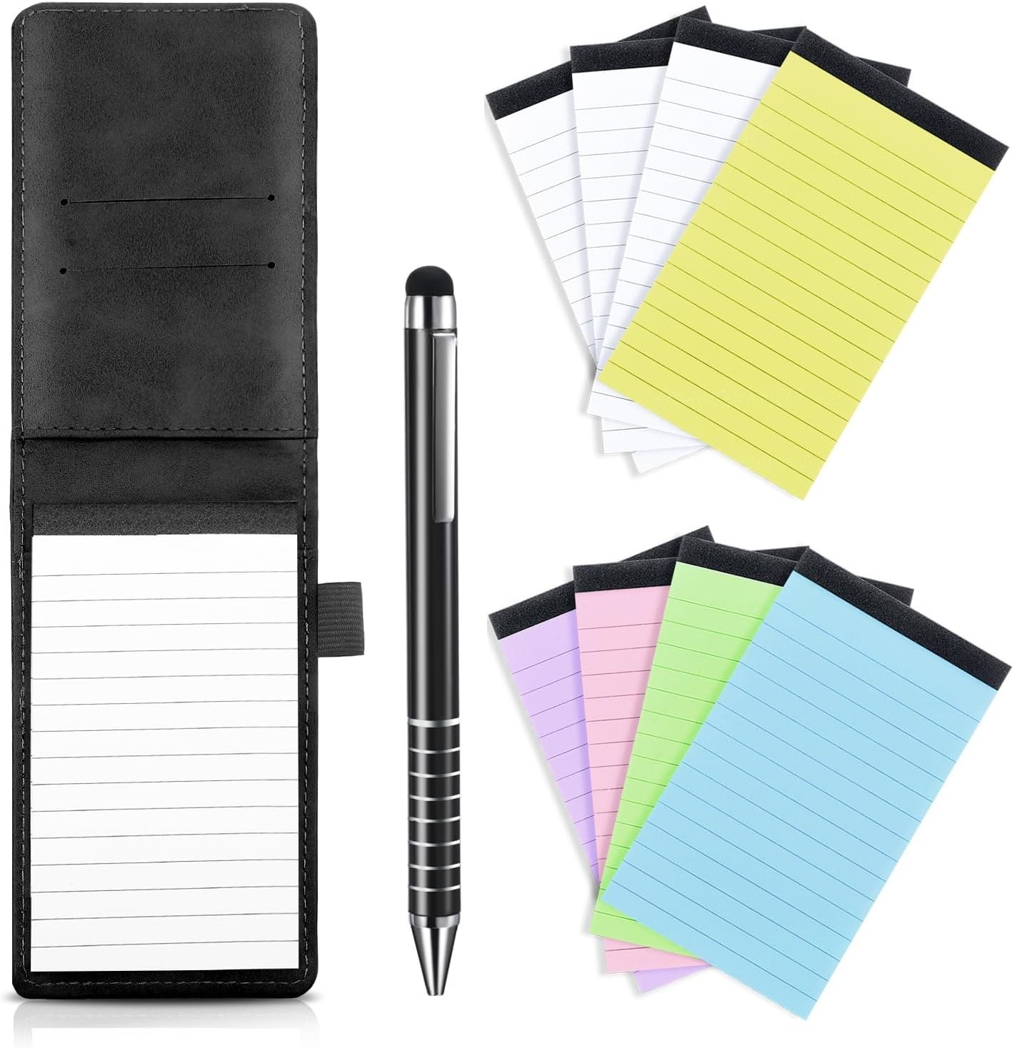 10 Pcs Pocket Notepad Holder with Memo Book Refills