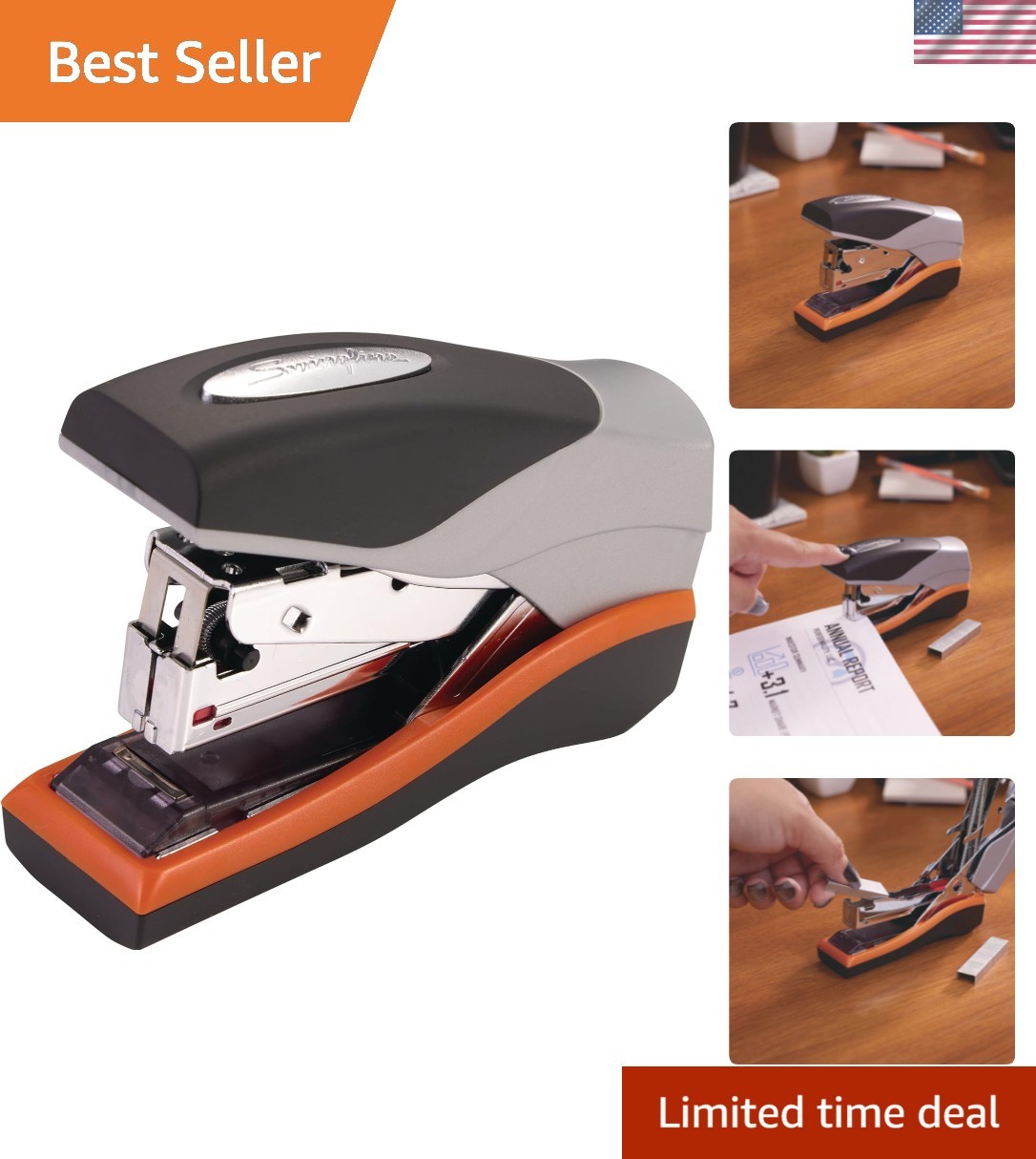 Stapler, 40 Sheet Capacity, Optima 40, Jam Free, Reduced Effort, Compact, Sof…