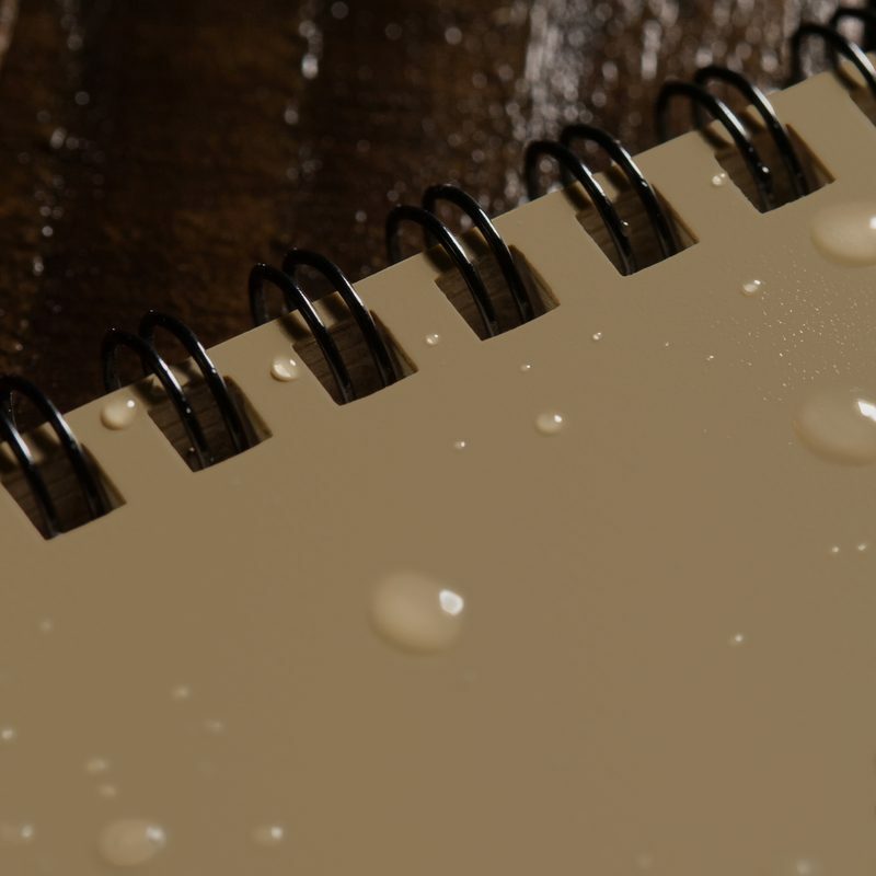 Rite In The Rain Side Spiral Binding Notebook Tan Polydura cover / 19 Gauge
