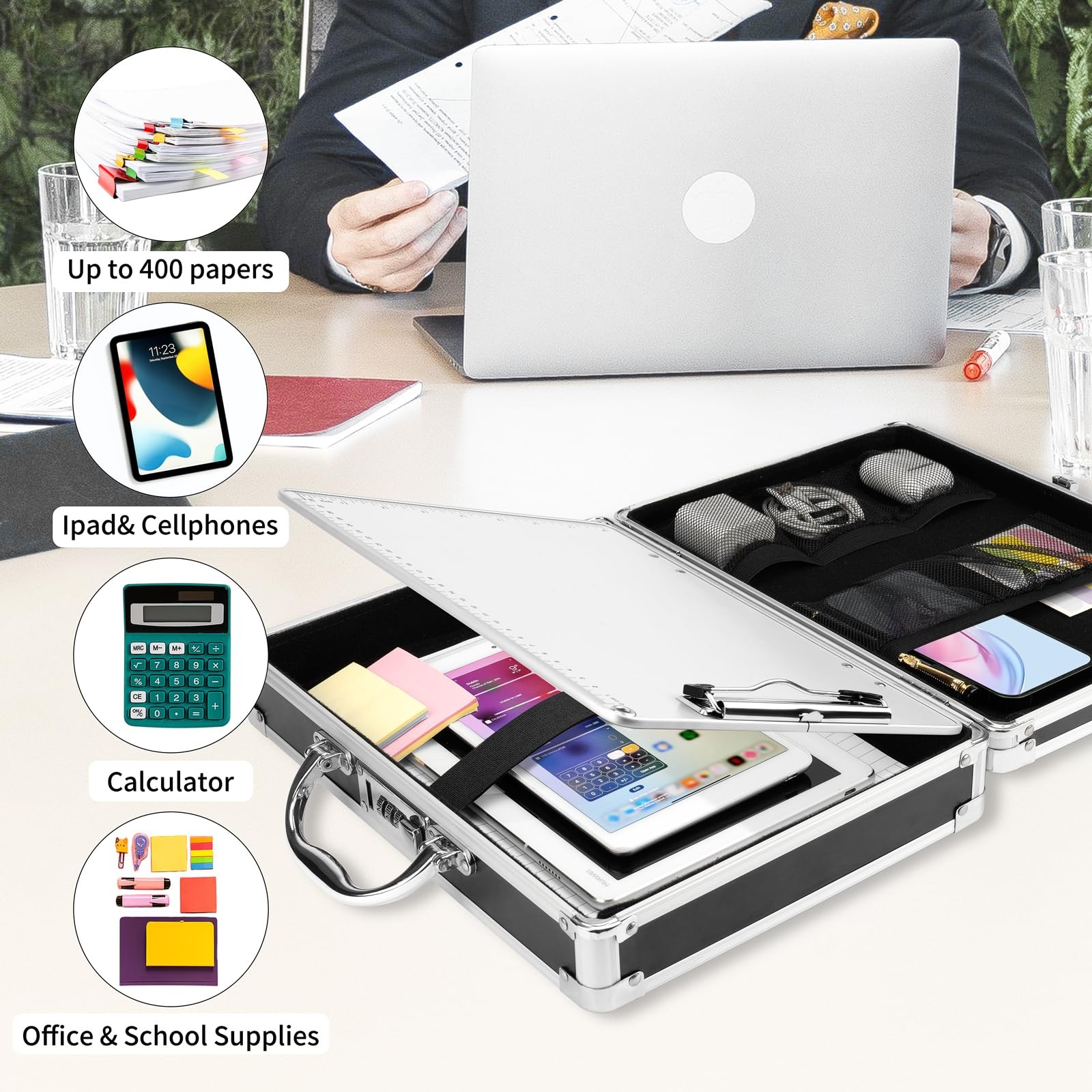 Clipboard with Storage Combination Lock Briefcase Clipboards Heavy Duty Box M…
