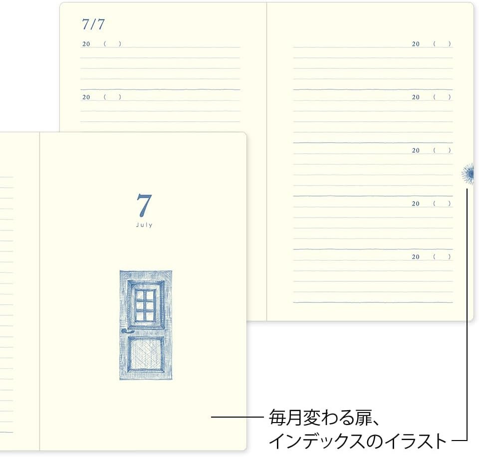 DESIGNPHIL 12397006 Diary, 10 Years Consecutive Door, Navy Blue
