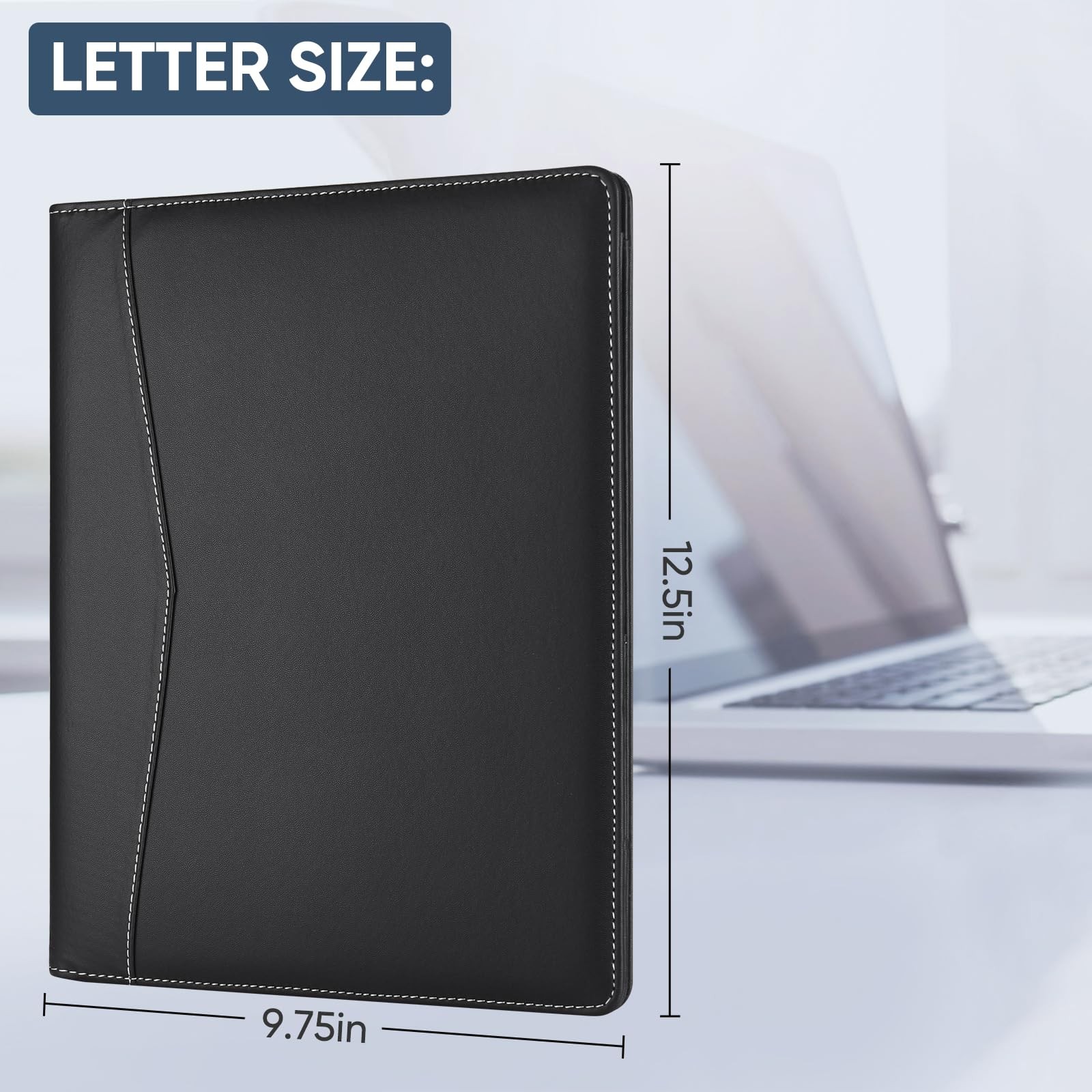 Padfolio Portfolio Leather Binder, Interview Legal Document Organizer, Busine…