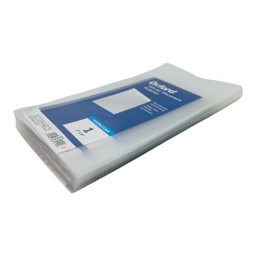42 Count Oxford Utili-Jac Document Protector 9″ x 4″ Vinyl Clear