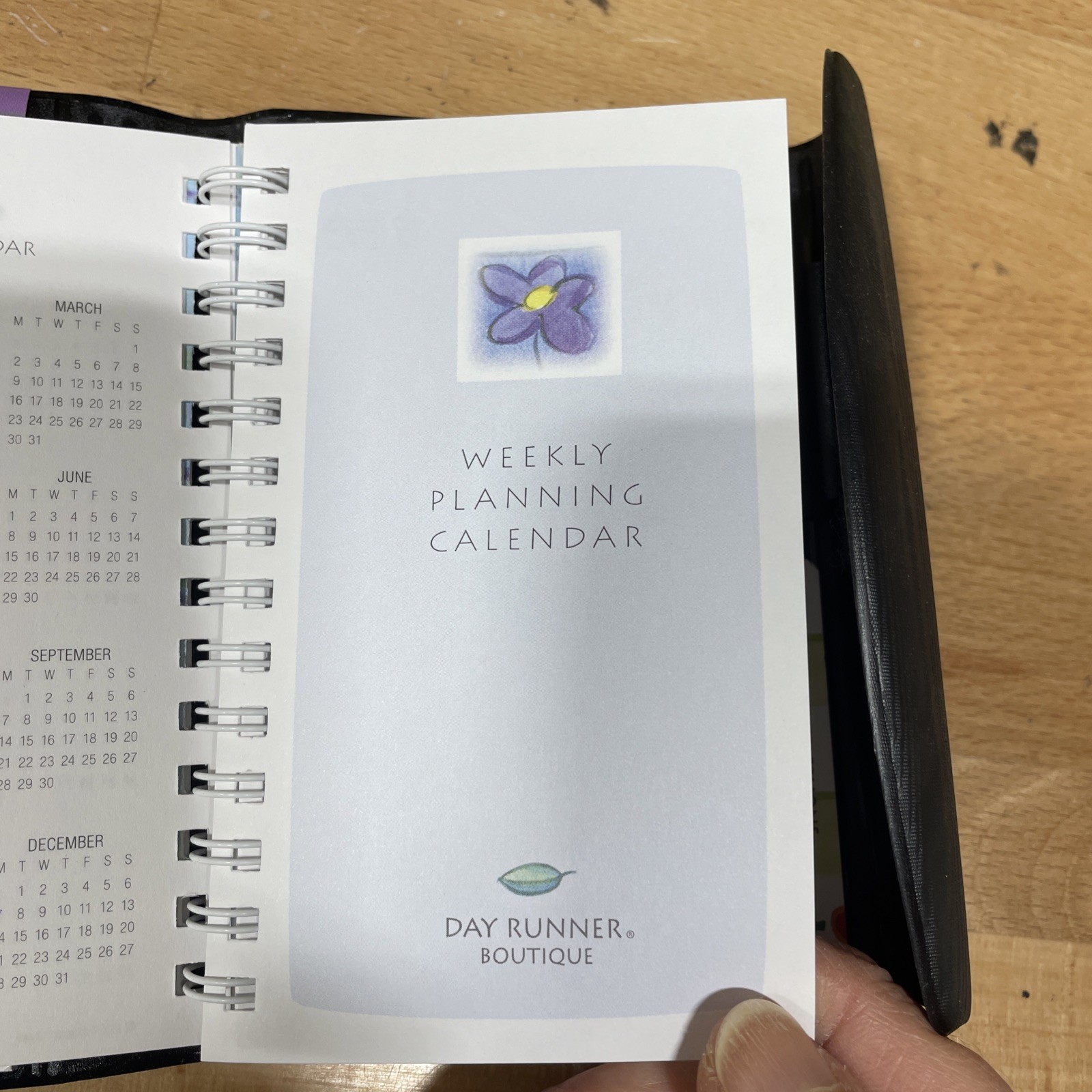 Day Runner Personal Planner Boutique 3″ x 5″ Black #95203