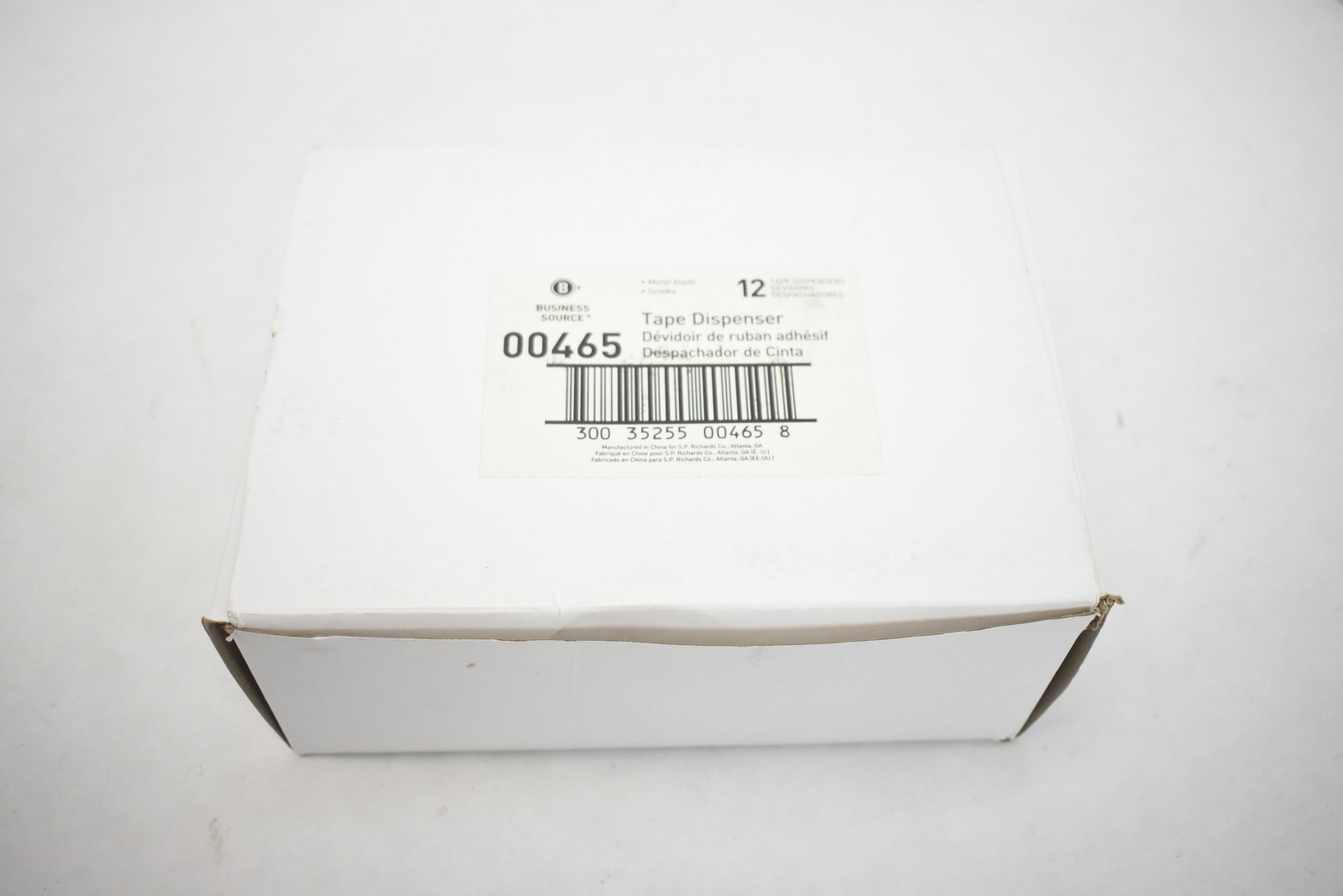 Business Source 00465 Tape Dispensers Smoke Metal Blade Case of 12 Desk Office