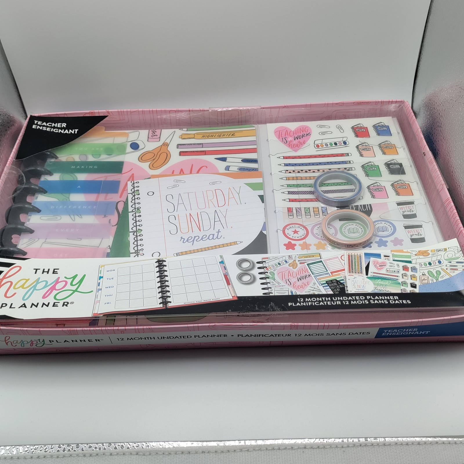 The Happy Planner 12-Month Undated Teacher Planner W/Accessories-See Description