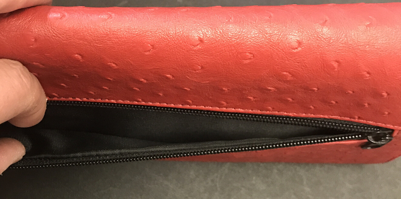 Better Office Products Pocket Expanding File Red Purse Bag 10.5”