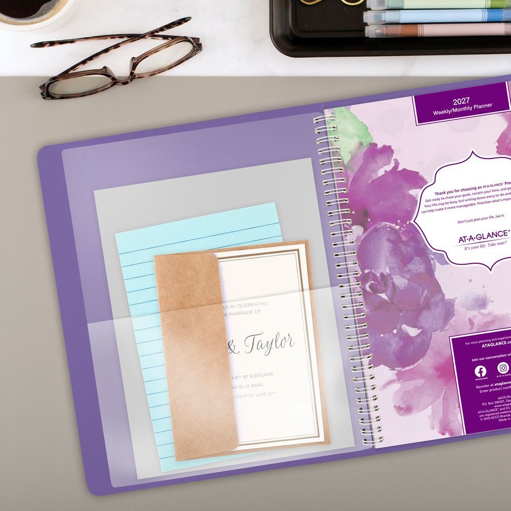 2026 At-A-Glance 938P-905 Beautiful Day Weekly Monthly Planner, 8-1/2 x 11″