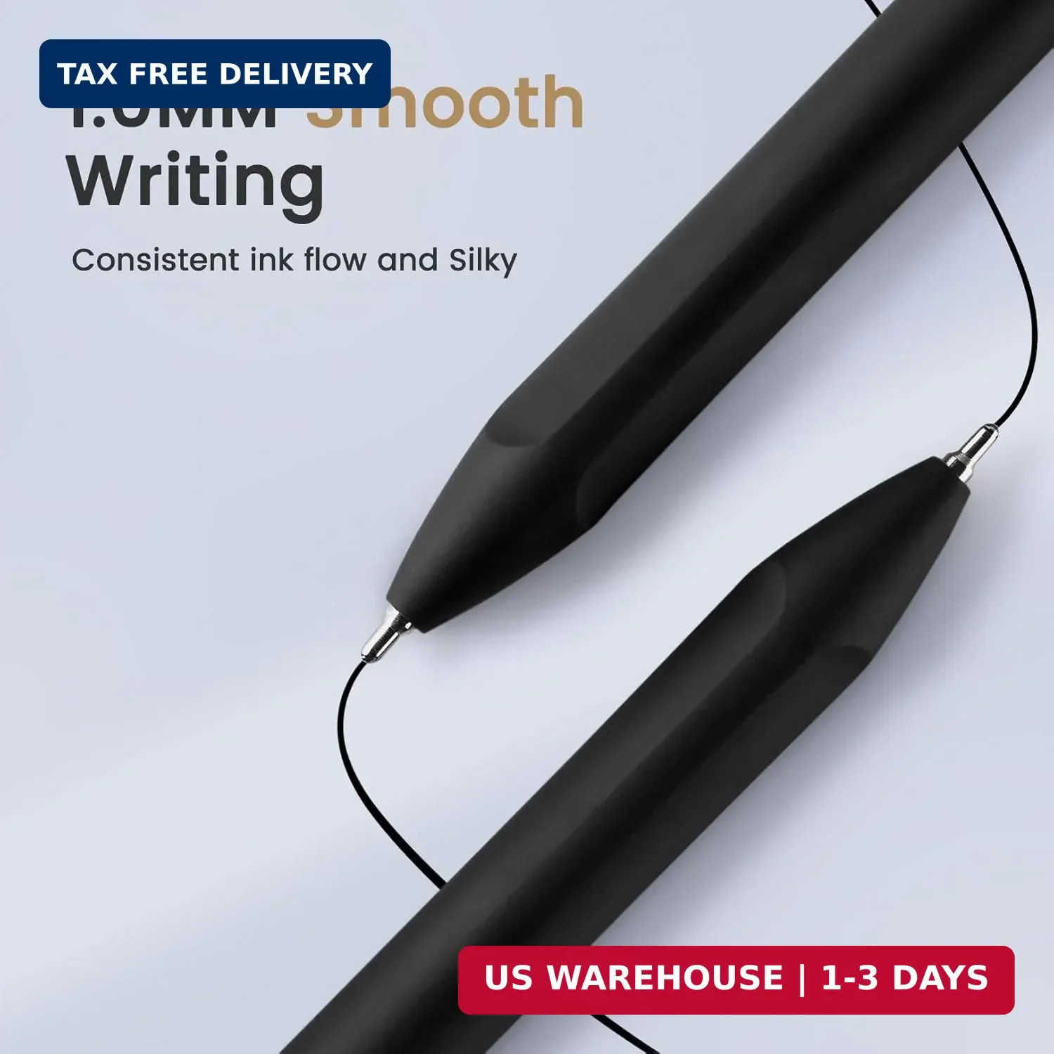 Sooez 40 Pack Bulk Pens Ballpoint, Retractable Black Ink Pens, No Bleed Medium P
