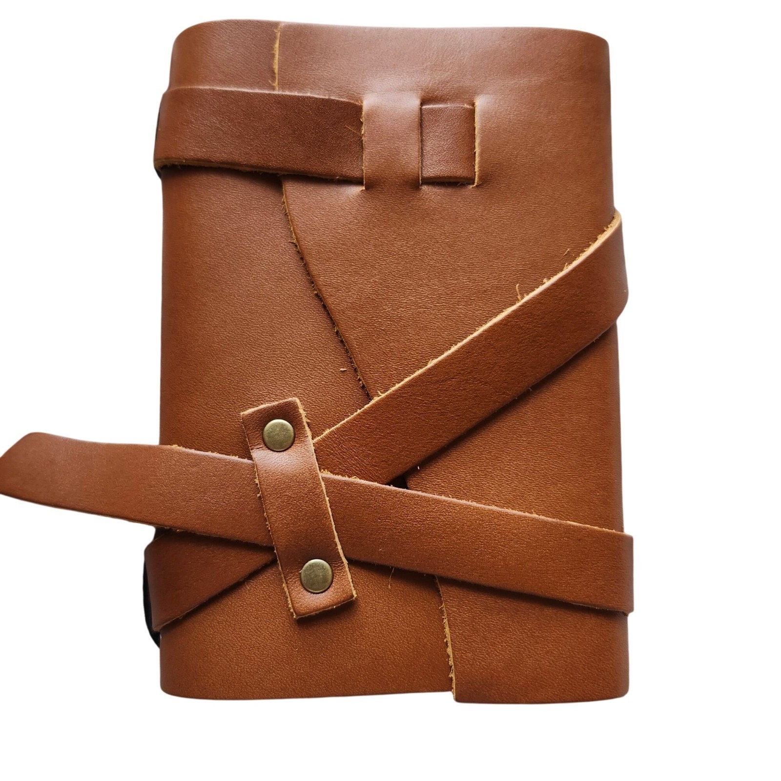 Portland Leather Unisex Small Wrap Journal Honey Leather Refillable Strap