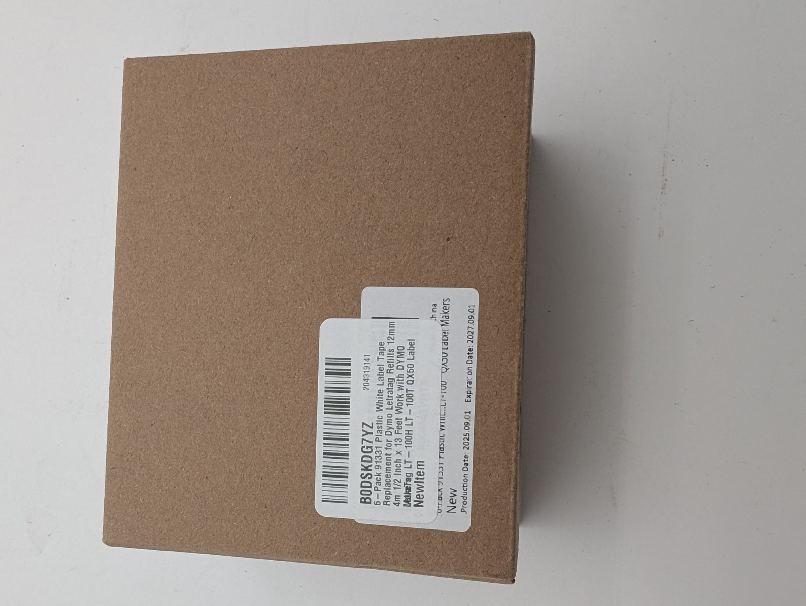 5 Pk LT-100H 91201 LetraTag Plastic Label TapeLet Cartridge Label Maker 12mm