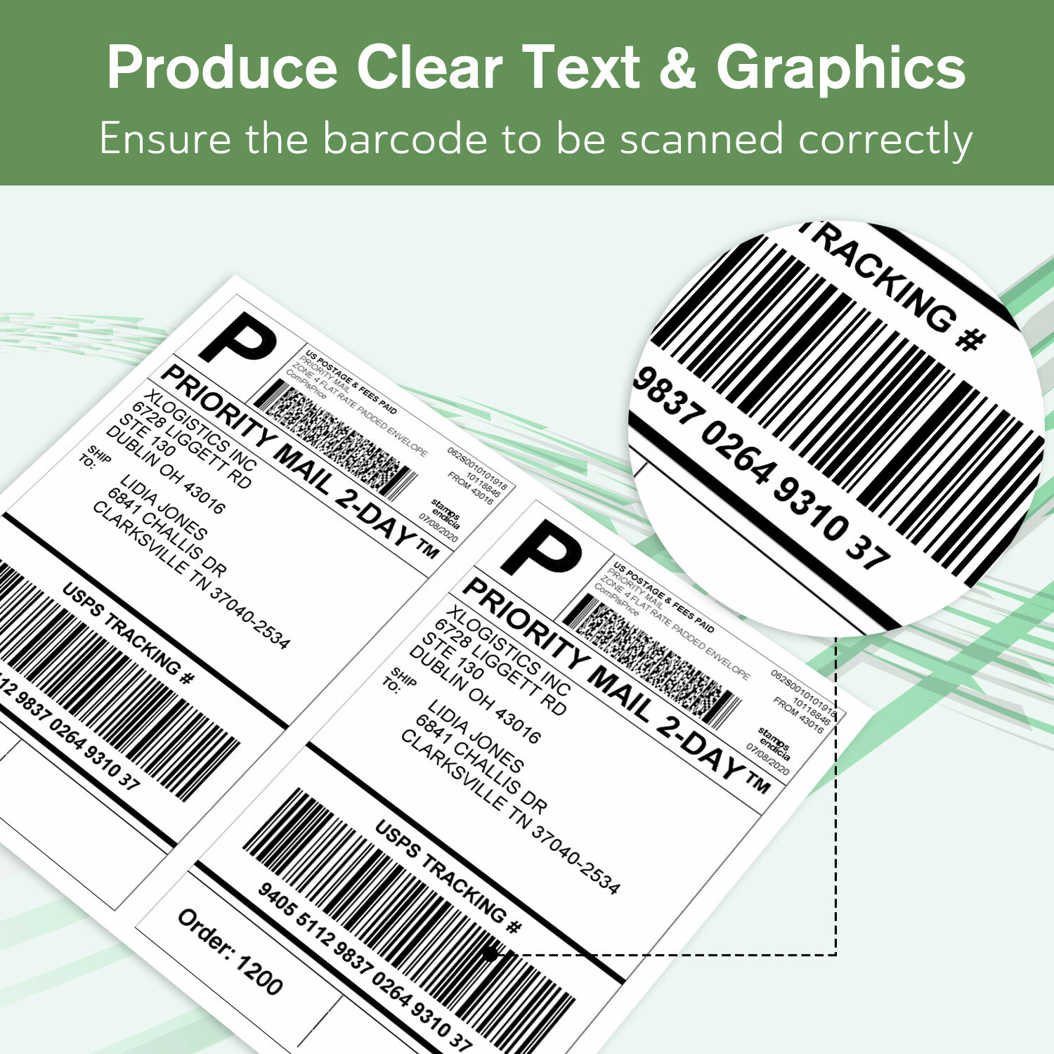 Premium 1100 Shipping Labels 8.5×5.5 Half Sheet Adhesive 2 Per Sheet 1000 Koala