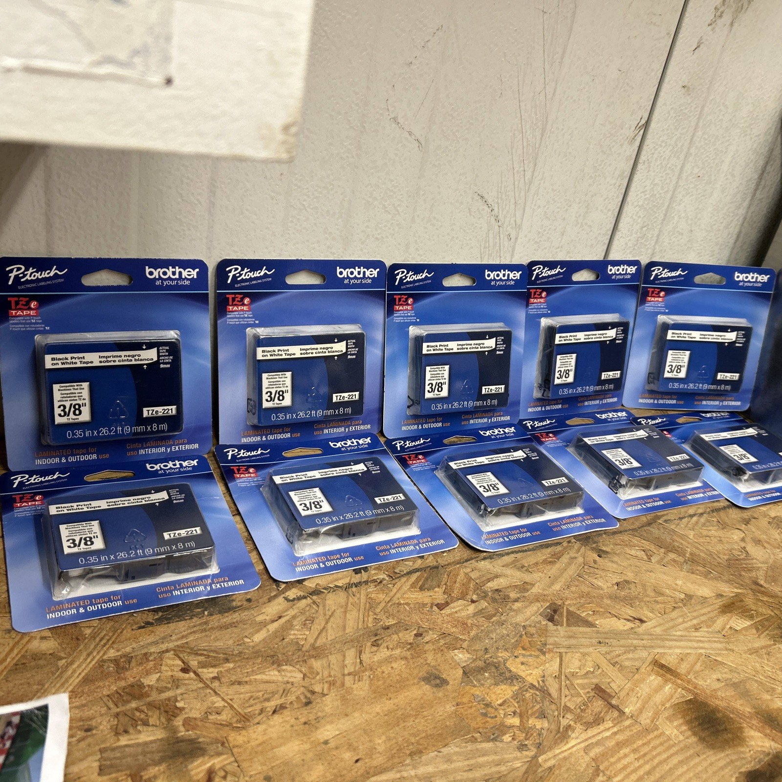 Lot Of 10 Genuine Brother TZe221 TZE221 TZ221 P-Touch Label Tape PTouch