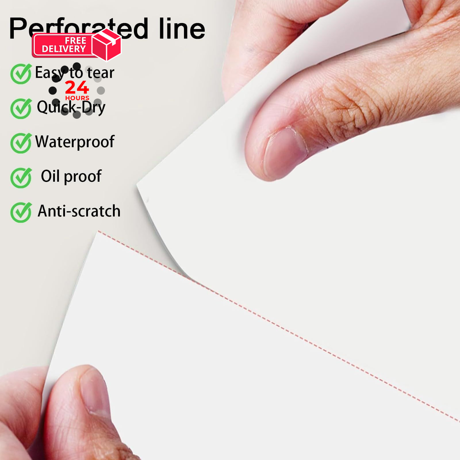 Thermal Printer Paper 8.5 x 11 100 Sheets, 100 Sheets/Continuous Folding