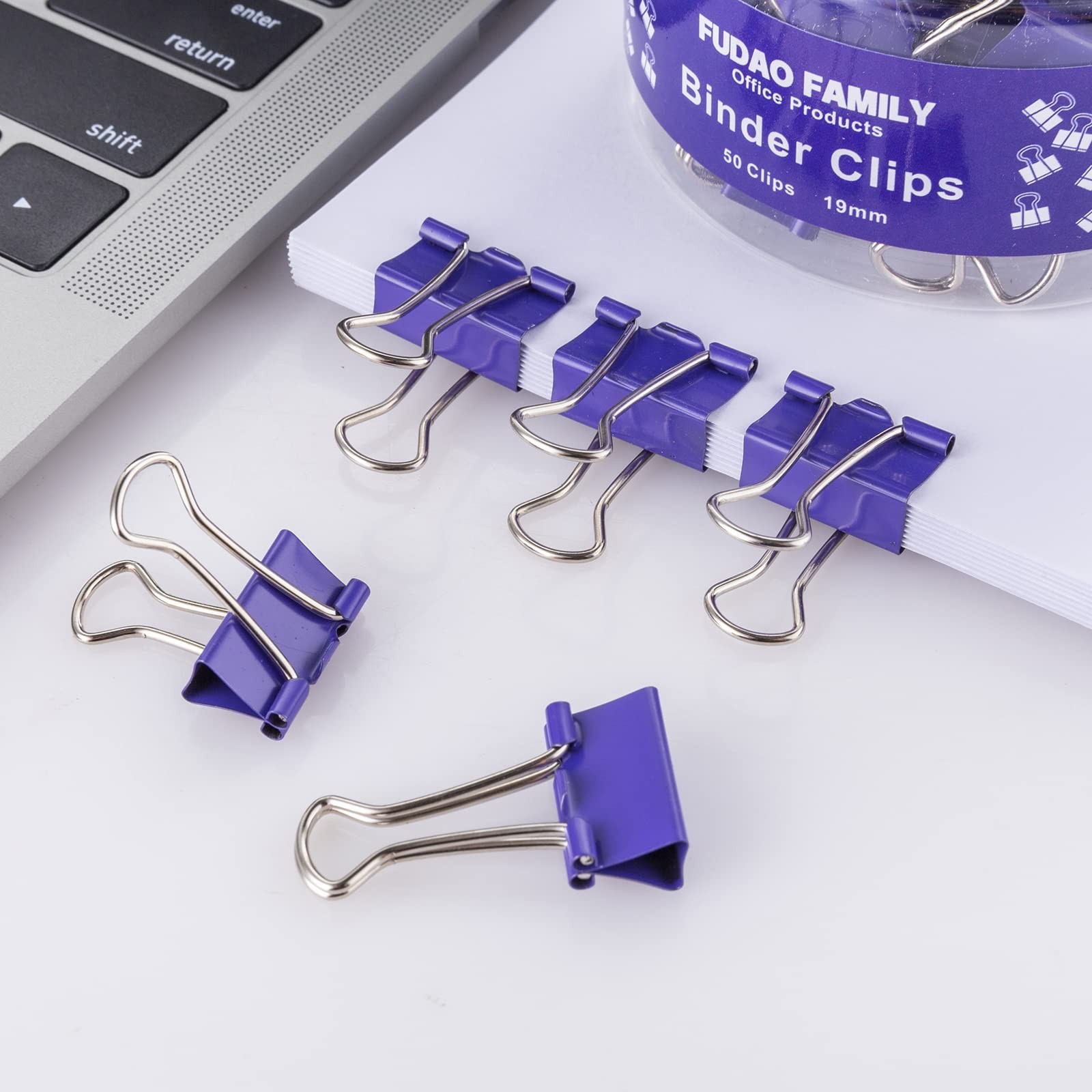 Small Binder Clips 3/4 Inch (19mm) Binder Clips 50 Pack Mini Binder Clips