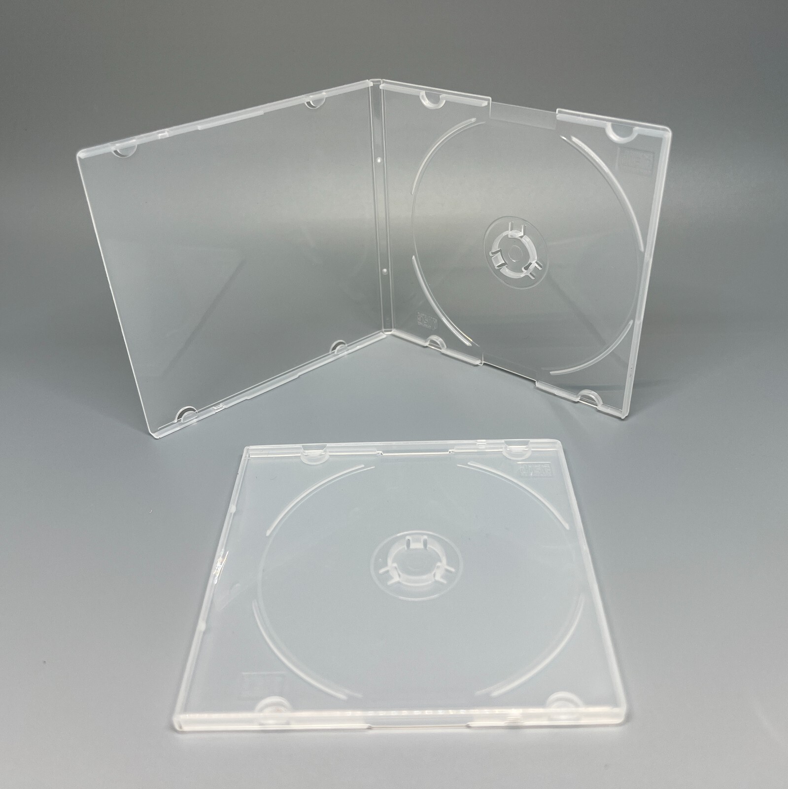 50 3.5″ Mini Slim Single Poly CD Cases for 3″ (8MM) Mini Disc, Super Clear-SF16