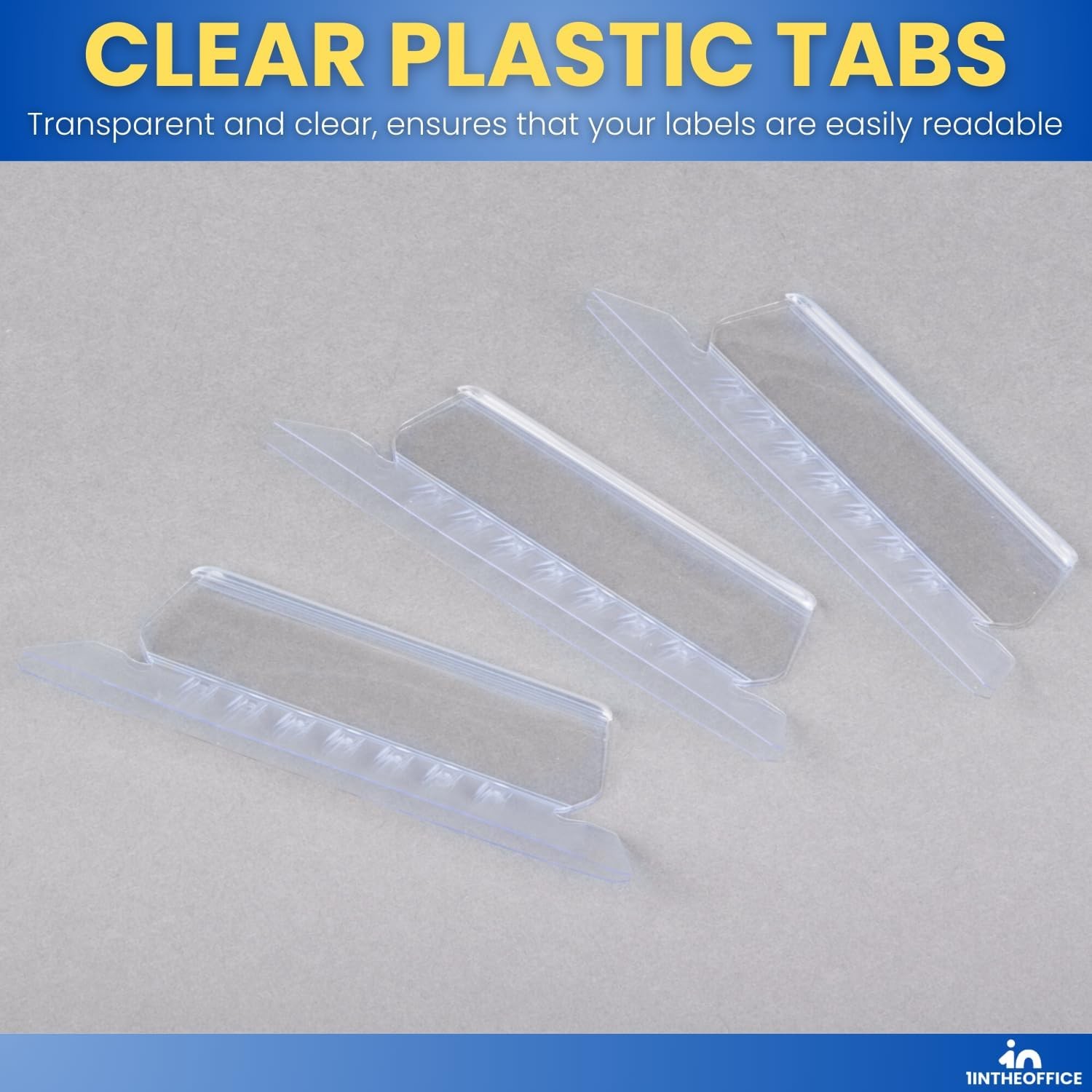 Clear Hanging Folder Tabs, and Inserts 3-1/2″ x 5/8″, 50/Pack (3 1/2″)