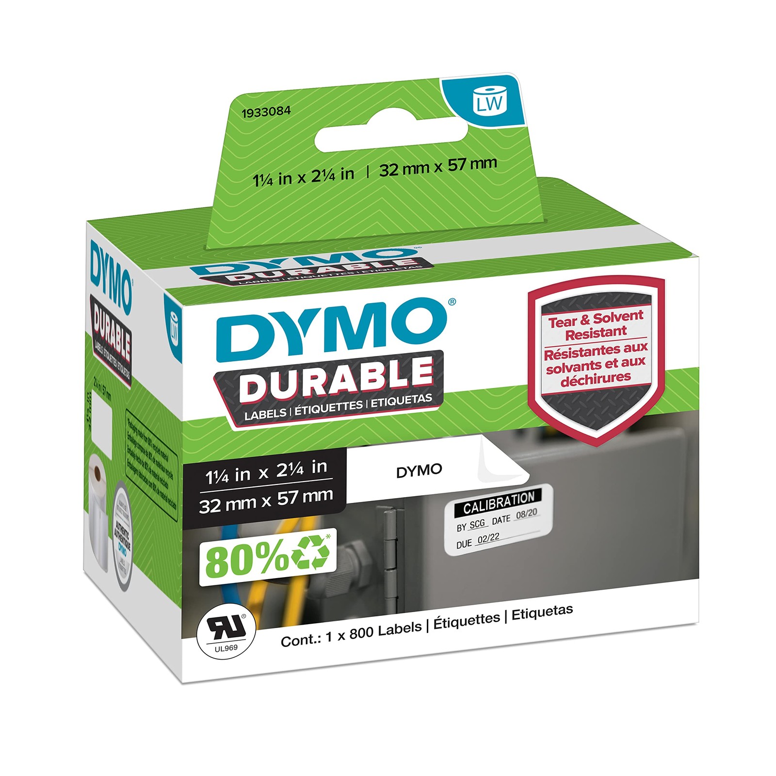 Dymo Lw Durable Industrial Labels For Labelwriter Label Printers White Poly