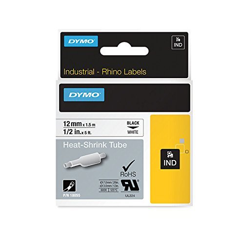 DYMO 18055 RhinoPro Heat Shrink Tube White 1/2″ – Authorized Dymo Dealer