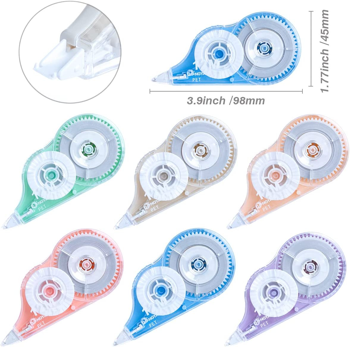 Correction Tape, 12 Pack Correction Tape Dispenser, Easy to Use Applicator for I