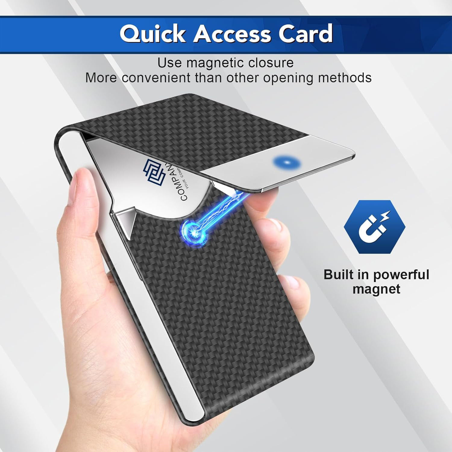 Business Card Holder, Metal Slim Business Card Case, Pocket Card Holder for Wome