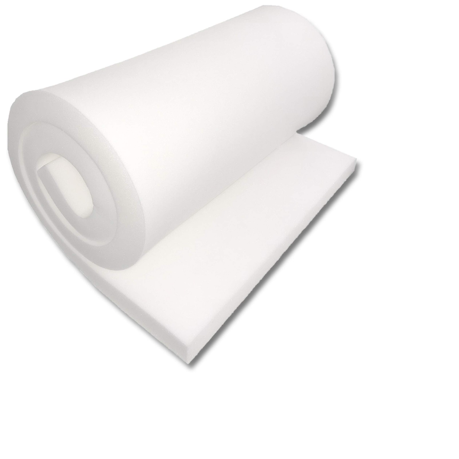 FoamTouch Upholstery Foam 2″ x 24″ x 72″ High Density Cushion, white