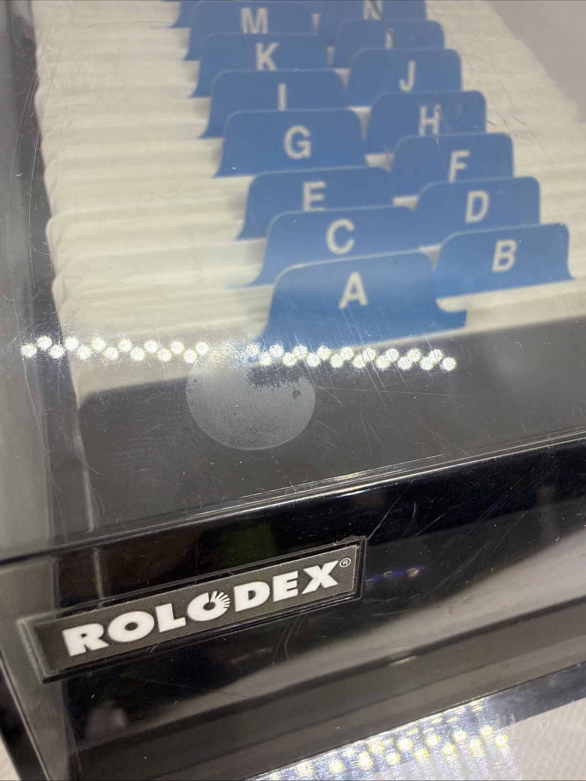 Rolodex VIP 24C Smoke & black Address/Phone Card Organizer w/ all blank cards