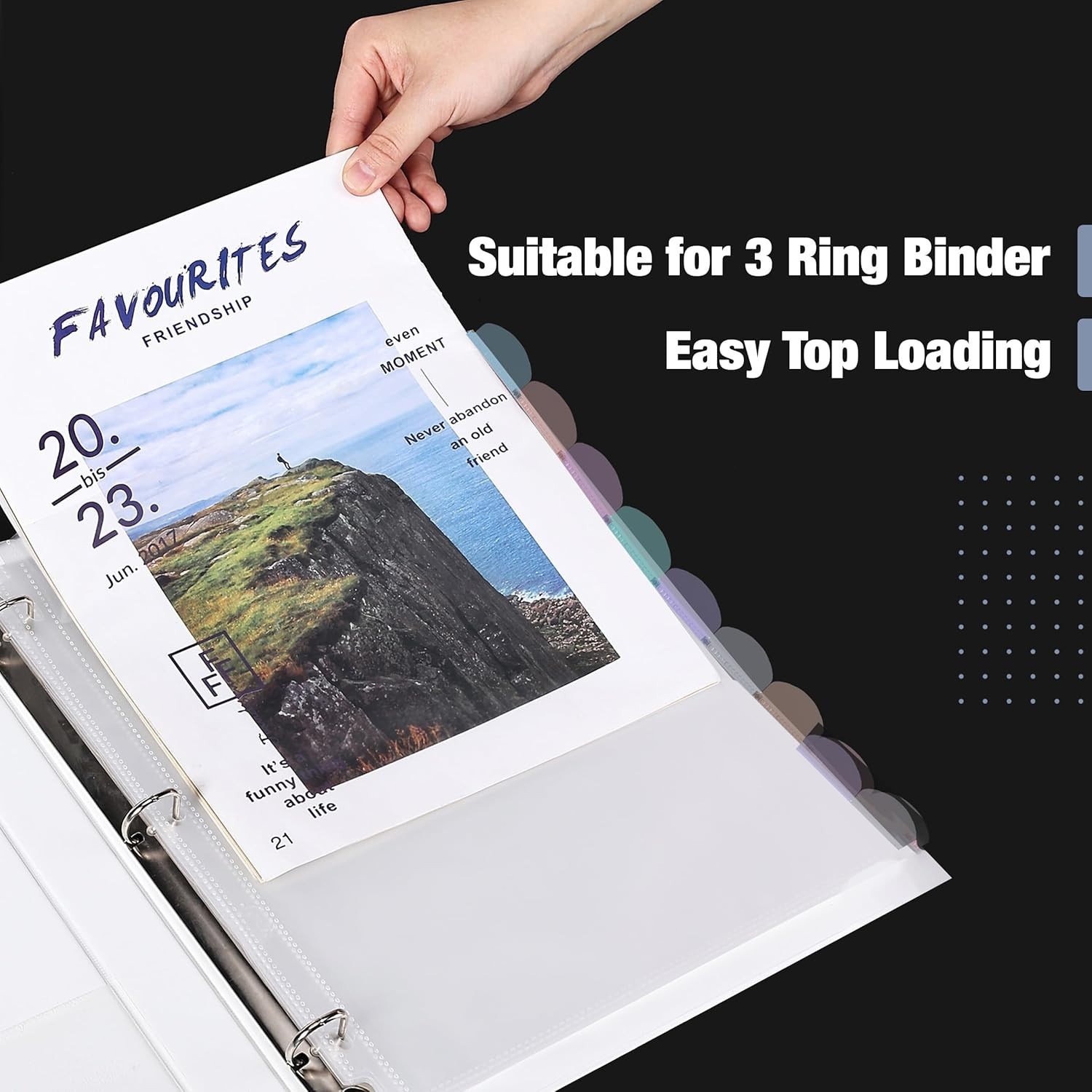 8.5×11 Transparent Sheet Protectors with Tabs – Keep Your Documents Organized
