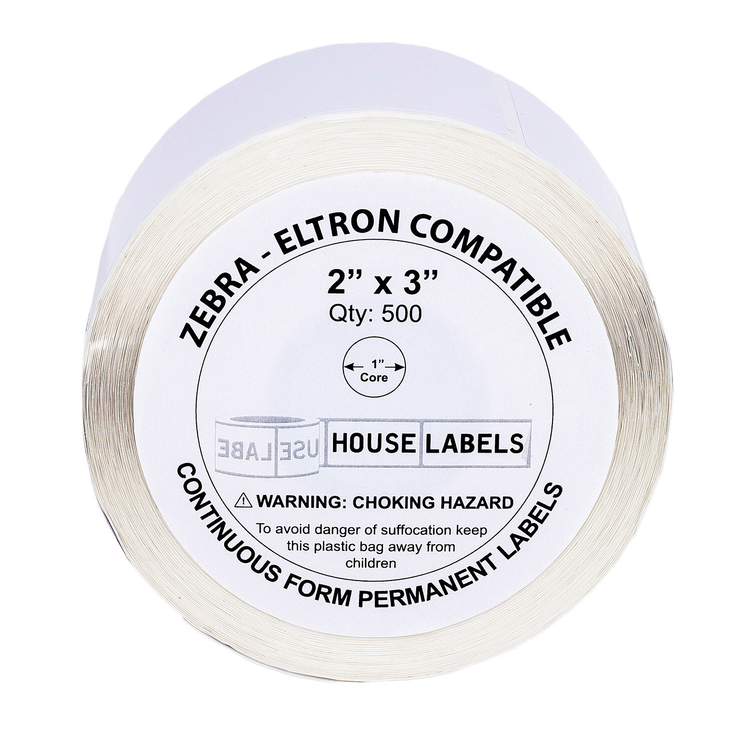 ZEBRA / ELTRON 2×3 (2″ x 3″) Direct Thermal Labels – (1) Roll of 500