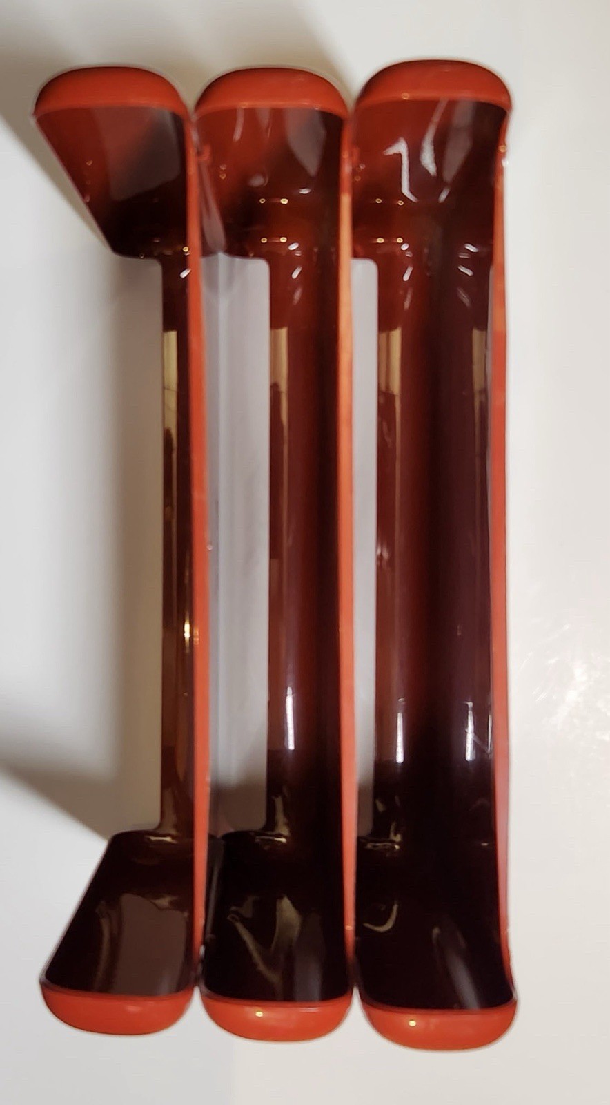 Vintage 1982 Eldon Office Products 3 Tier Desk Organizer Stack Tray Orange Brown