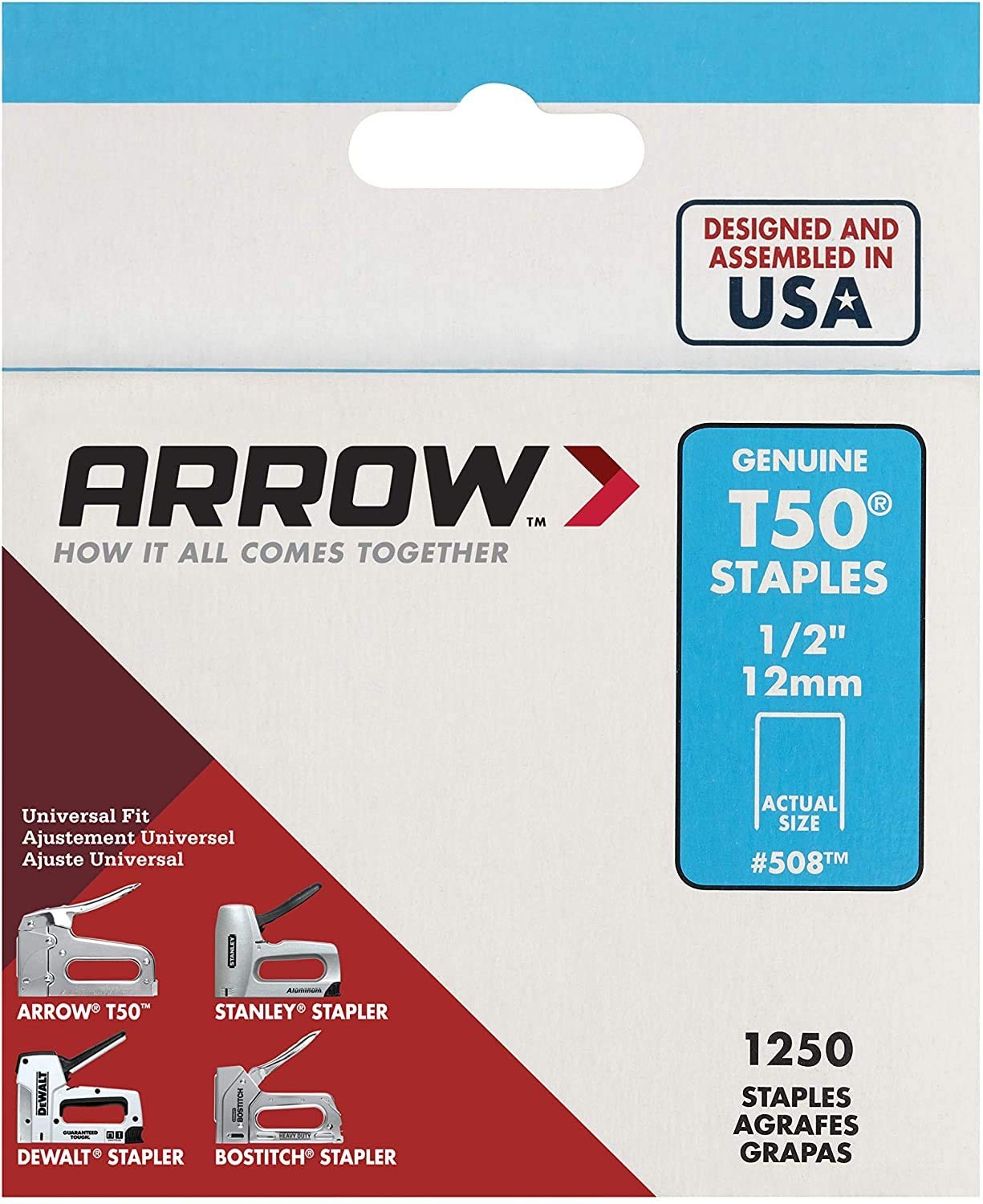 STAPLE 1/2″ T-50 1250PK