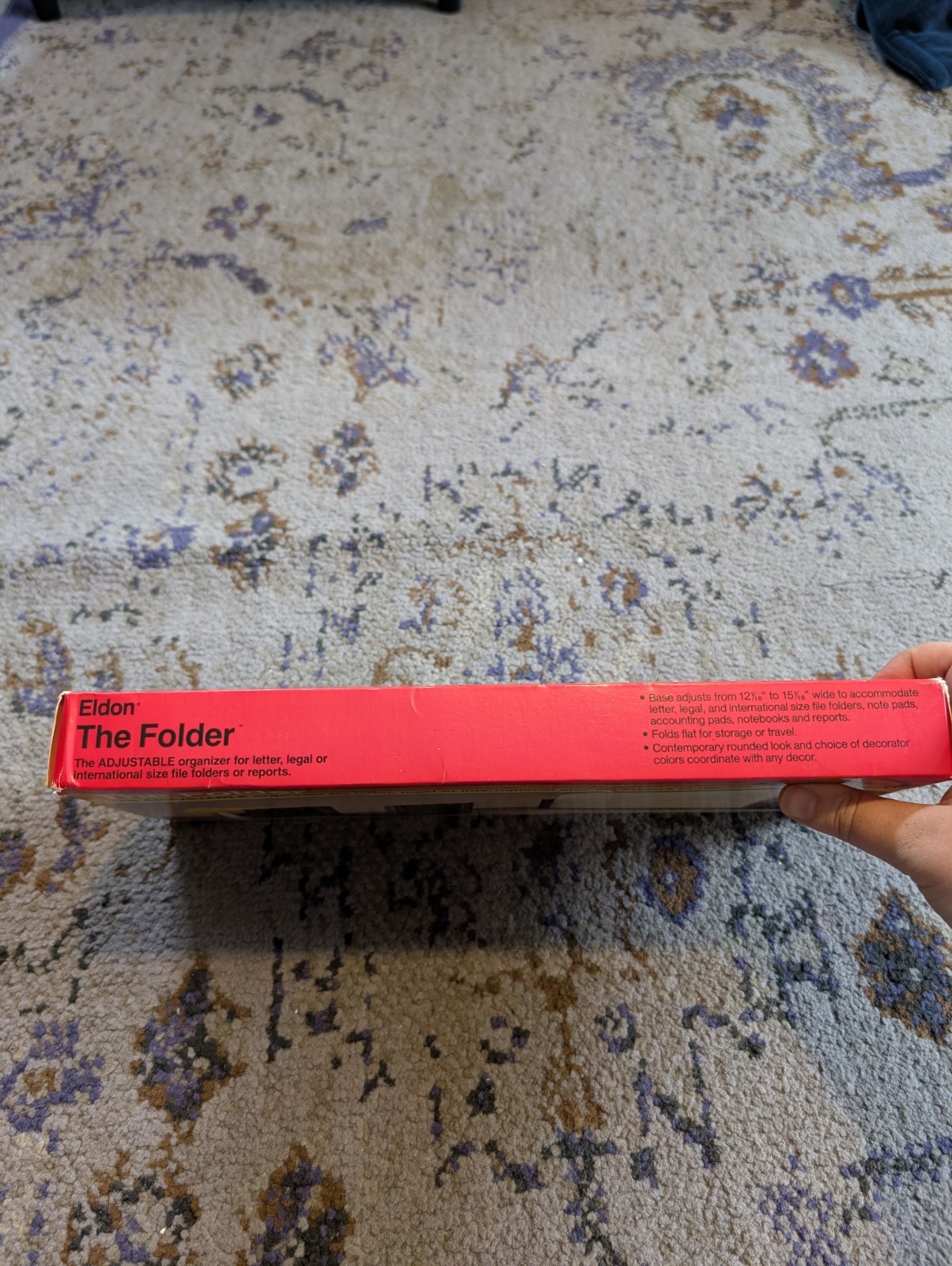 Vintage 1983 Eldon The Folder Adjustable Desktop Organizer Plastic Smoke Ebony
