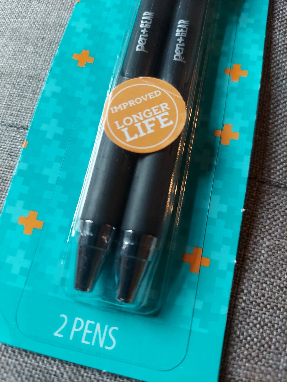 PEN + GEAR Retractable 0.7mm Gel Pens Black Ink Pack of 2- BRAND NEW